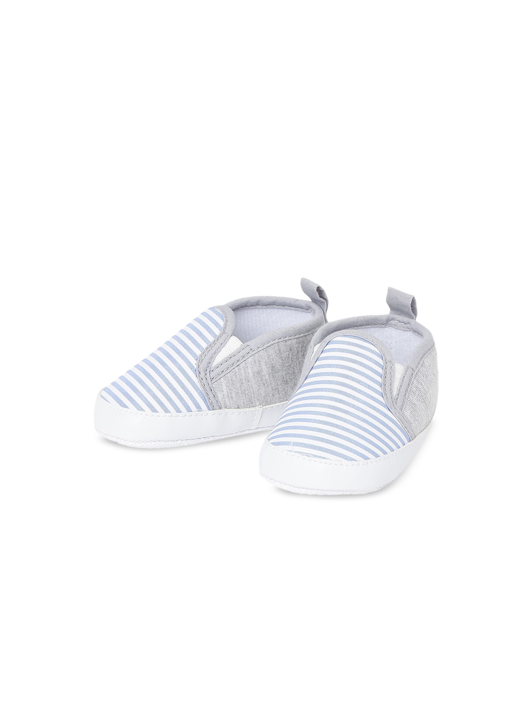 

max Boys Blue & White Striped Slip-On Sneakers