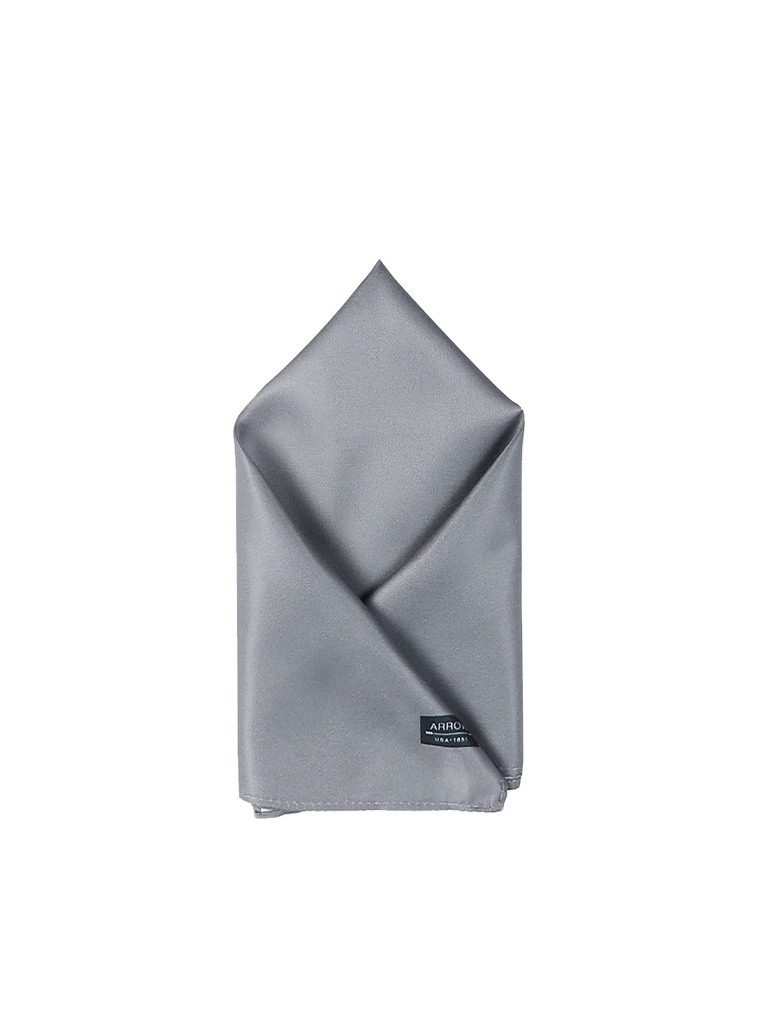 

Arrow Men Grey Solid Pocket Square