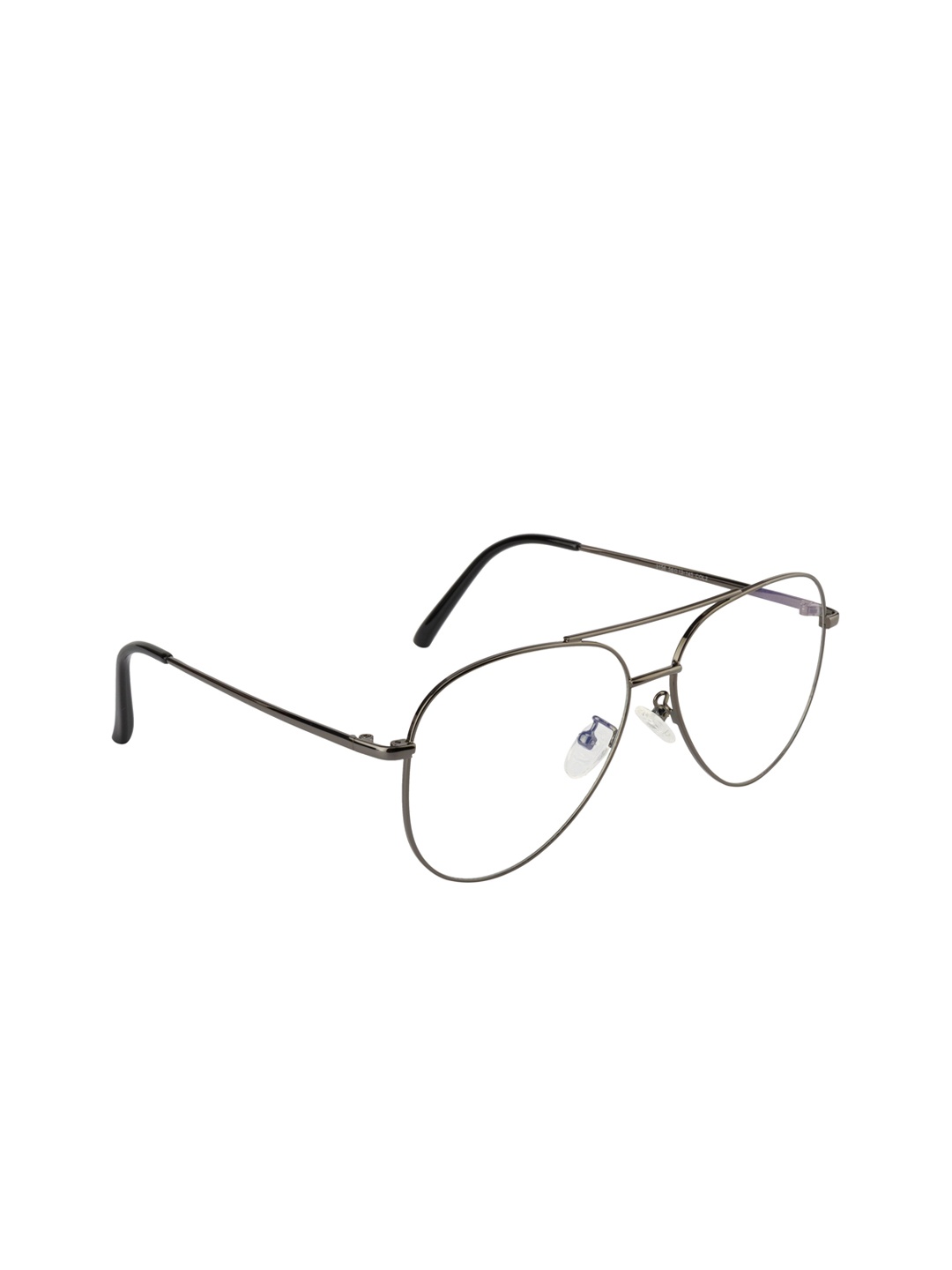 

Clark N Palmer Unisex Grey Solid Full Rim Aviator Frames