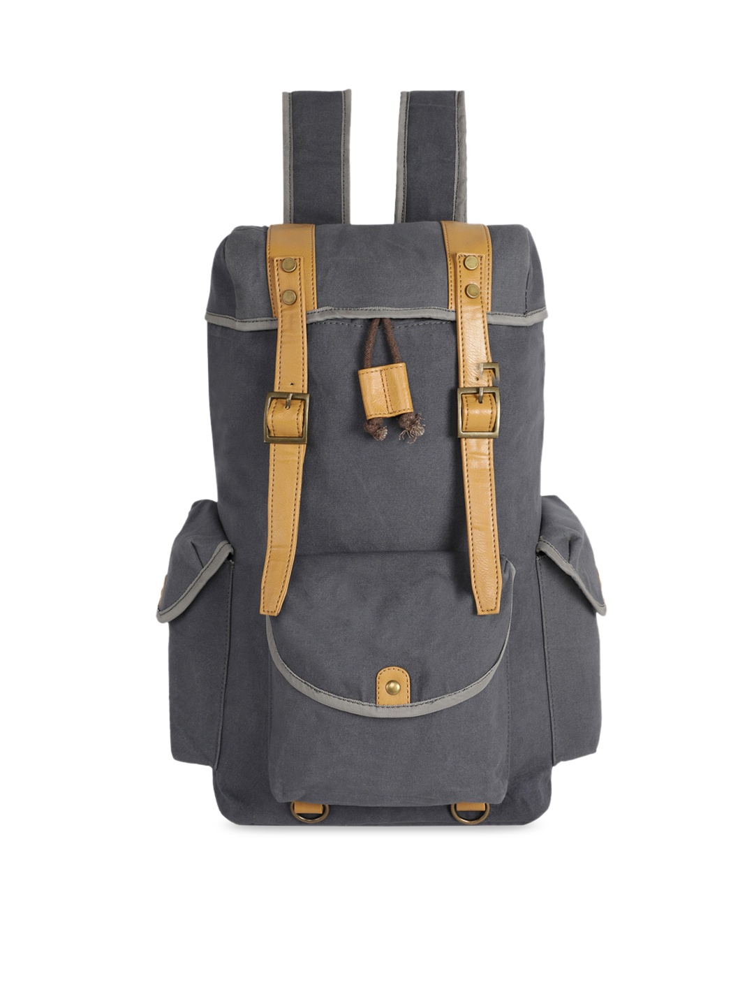 

Bagsy Malone Unisex Grey Solid Travel Backpack