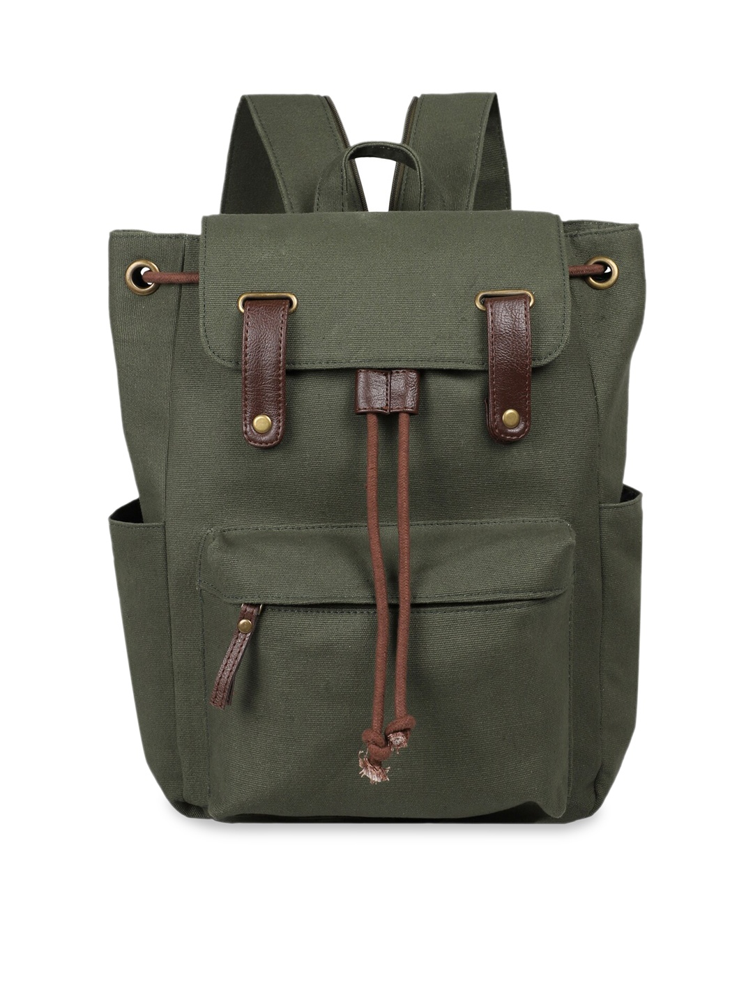 

Bagsy Malone Unisex Olive Green Solid Backpack