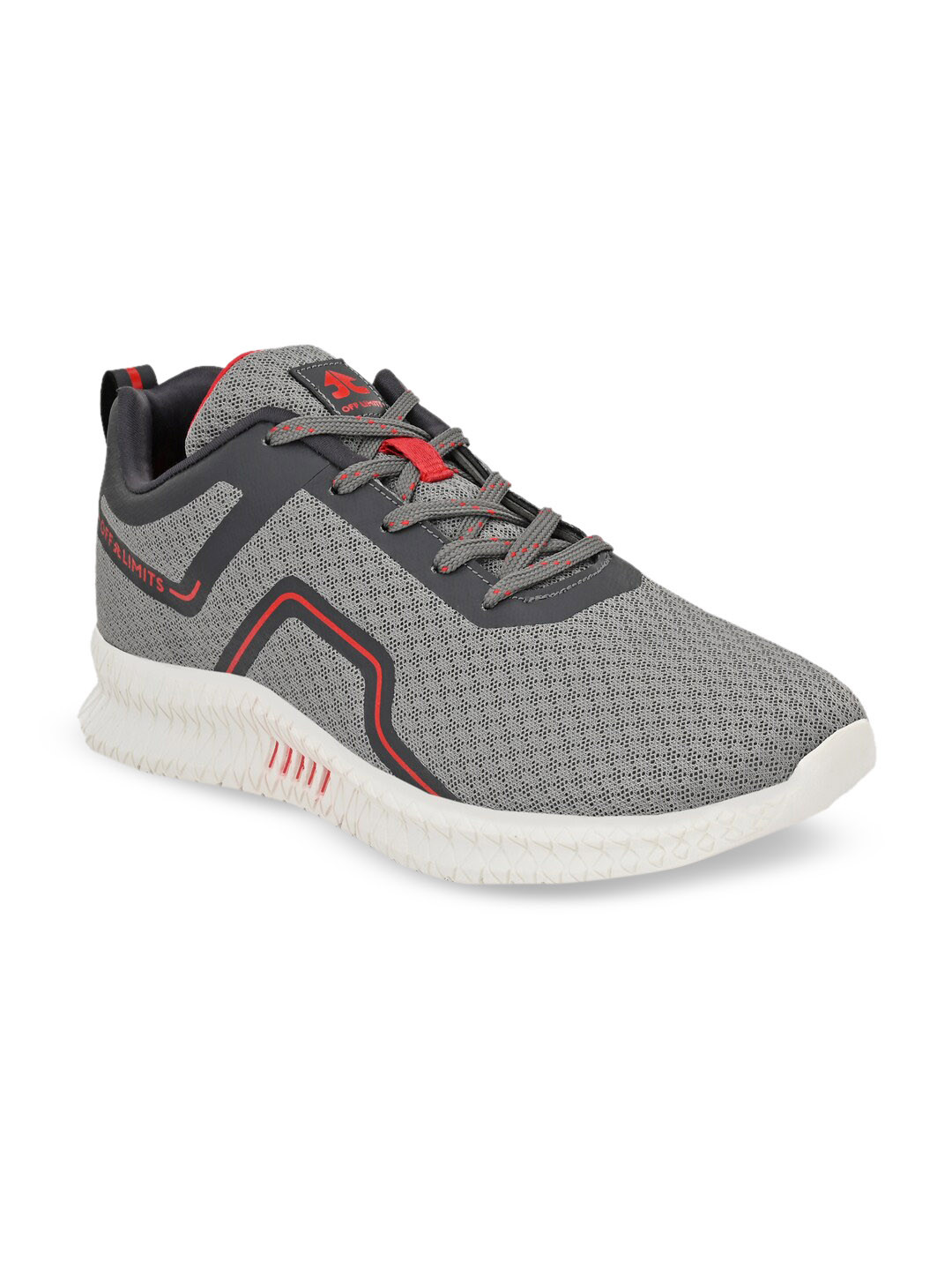 

OFF LIMITS Men Grey Mesh Running Shoes