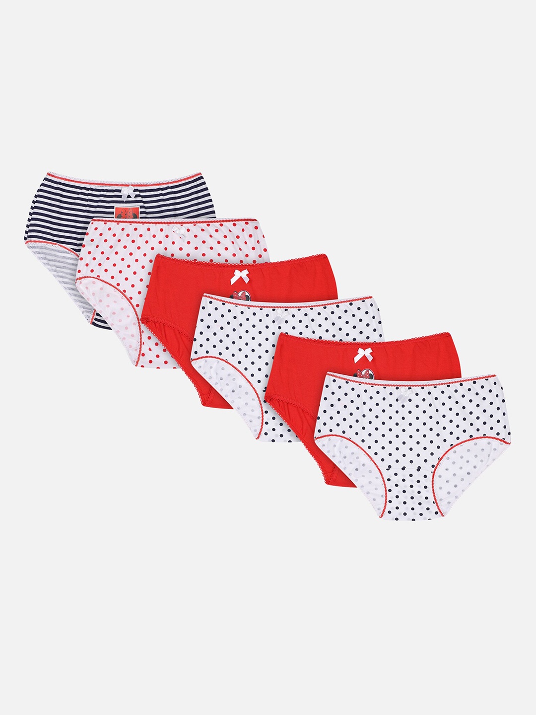 

Bodycare Kids Girls Pack Of Six Assorted Minnie Mouse Basic Briefs KIA883-PK001