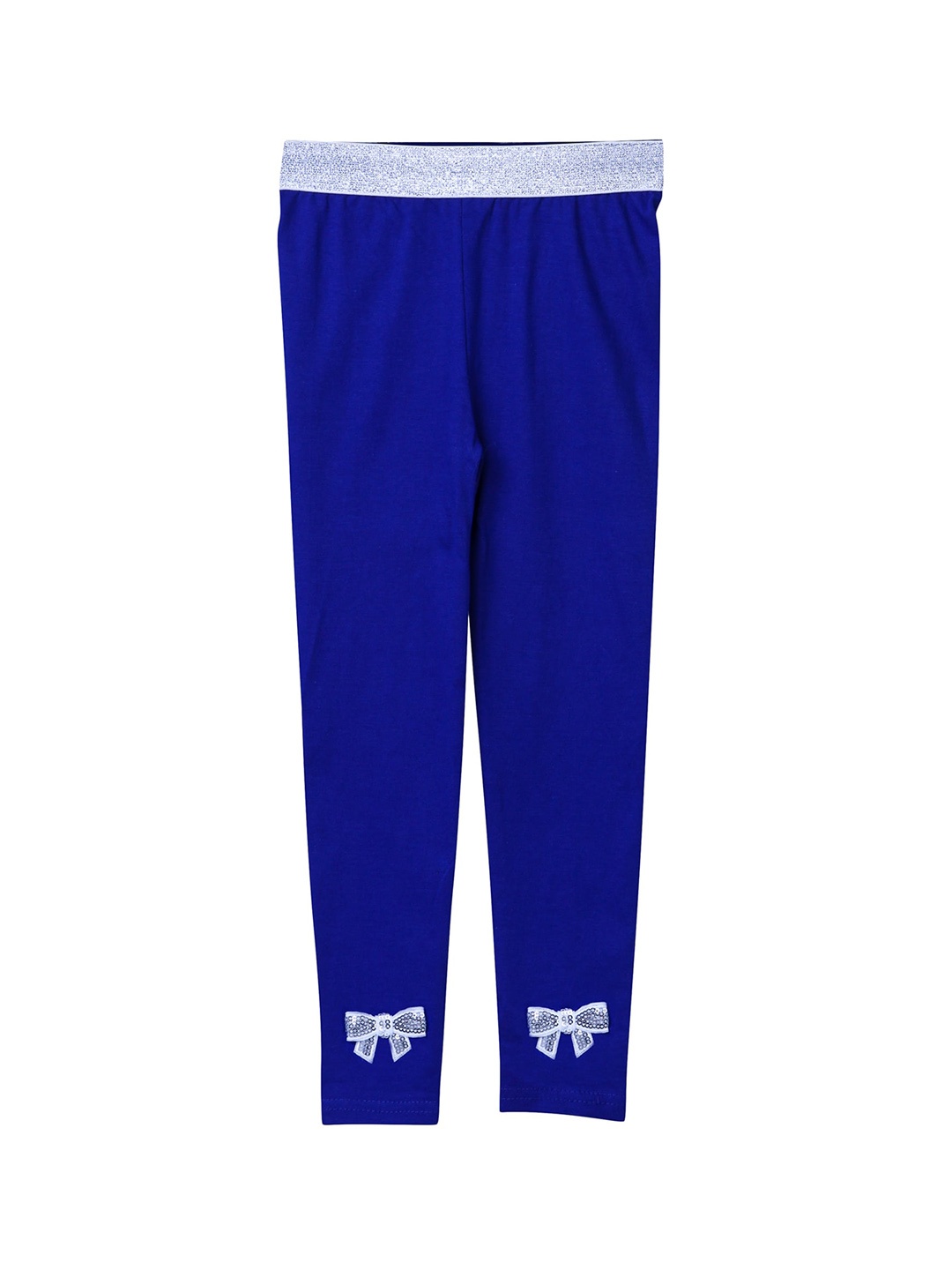 

LilPicks Girls Blue Solid Ankle-Length Leggings