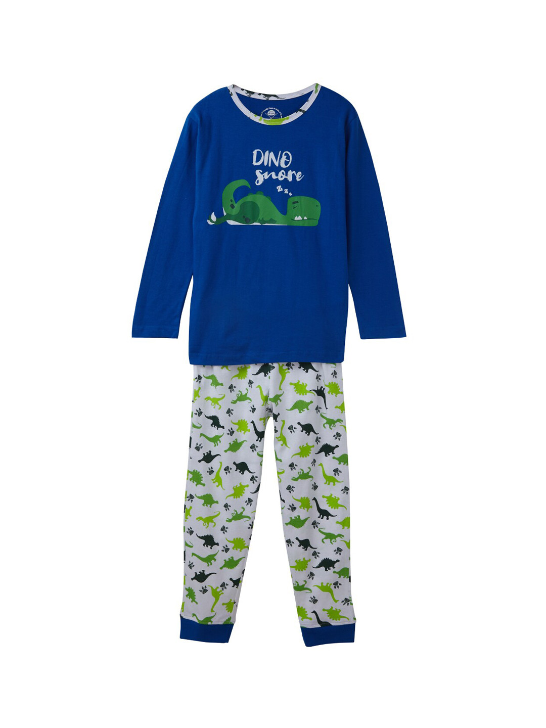 

Cub McPaws Boys Blue & Green Graphic Printed Night suit