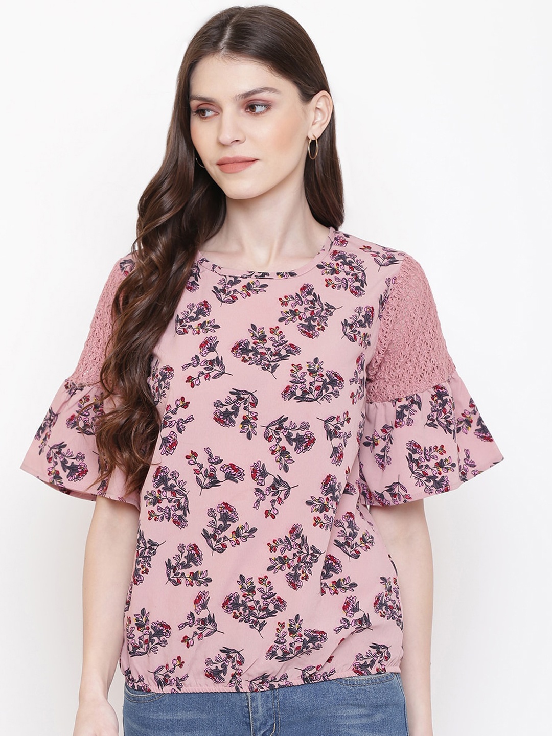 

Mayra Women Pink Printed Top