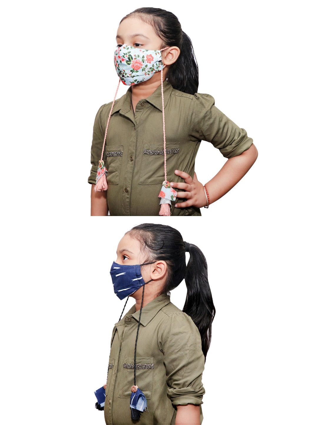 

JBN Creation Unisex Kids Pack Of 2 3-Ply Printed Outdoor Face Masks, White
