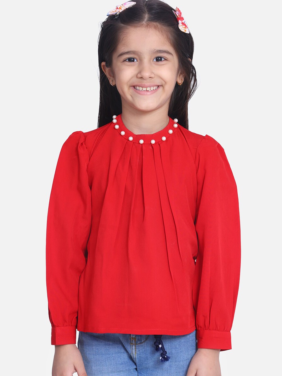 

Cutiekins Girls Red Solid Top