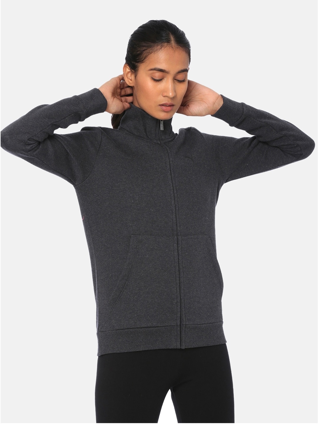 

Puma Women Grey Checked Sporty Jacket