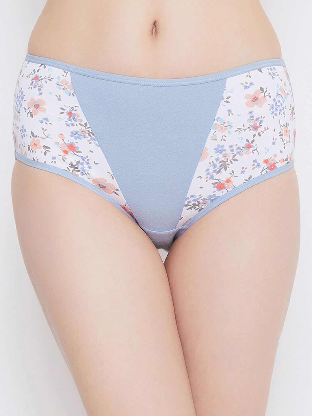 

Clovia Women Blue & White Printed Hipster Briefs-PN3426U03