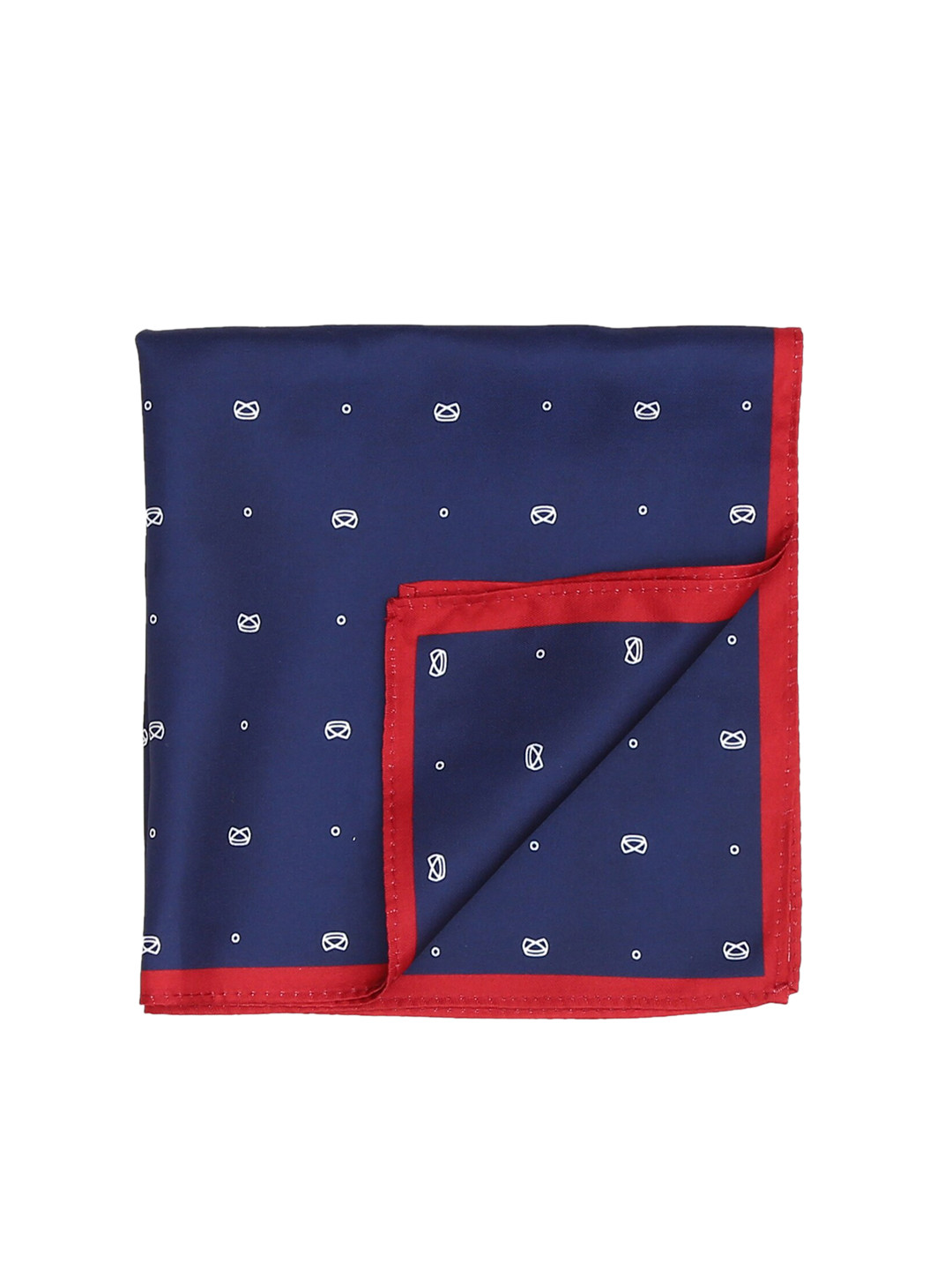 

Arrow Men Navy Blue & Red Printed Pocket Square