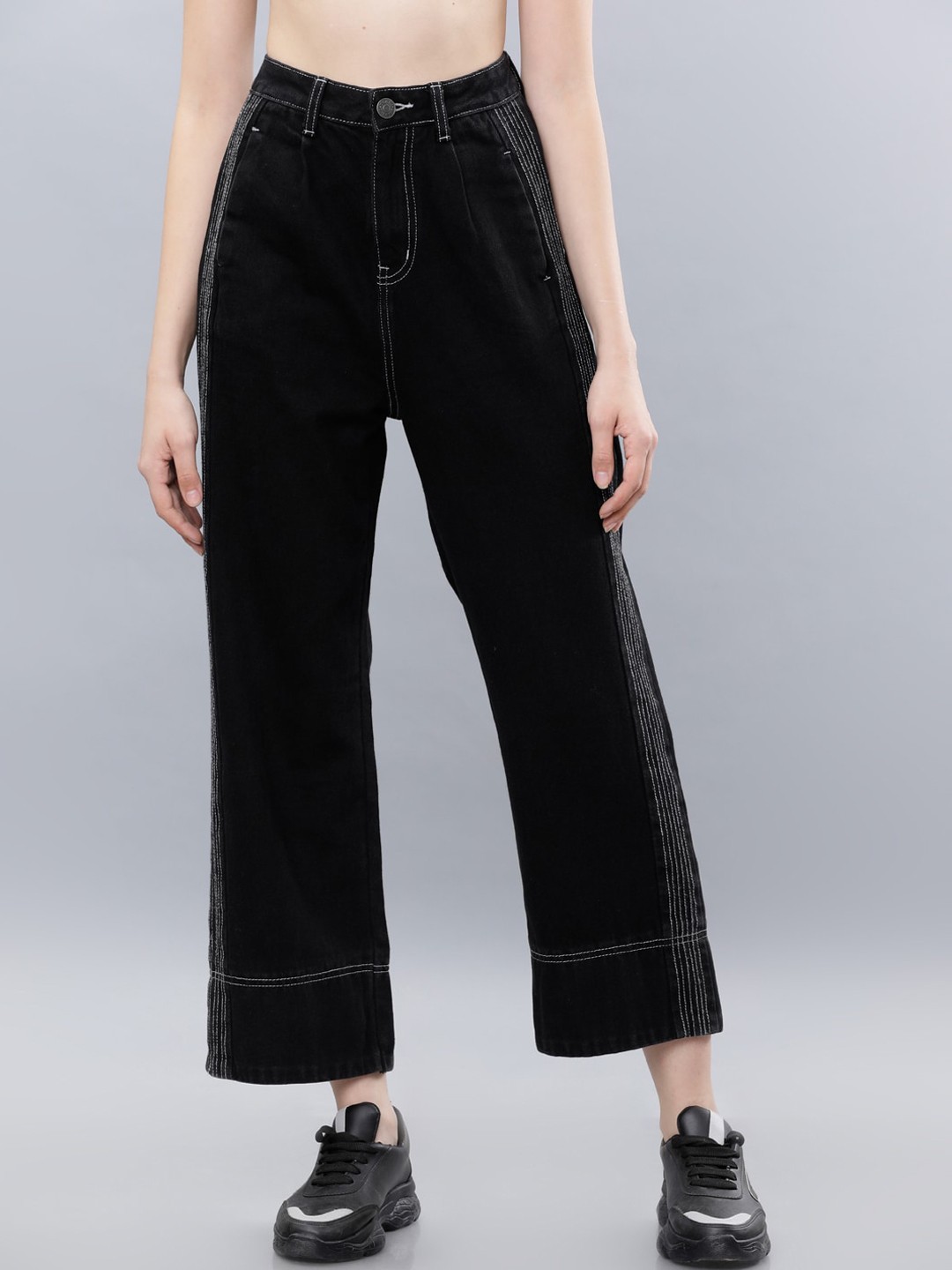 

Tokyo Talkies Women Black Flared Jeans