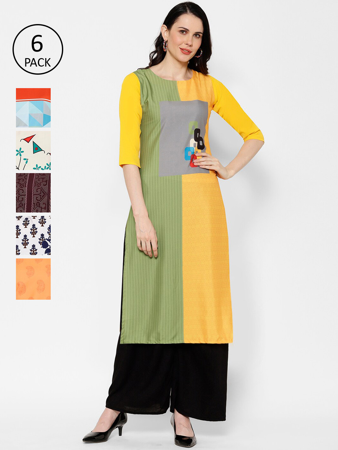 

7Threads Women Multicoloured Printed Straight Kurta, Multi