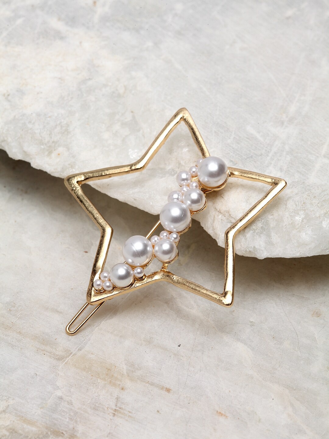 

Ferosh Gold-Toned Embellished Tic Tac Hair Clip