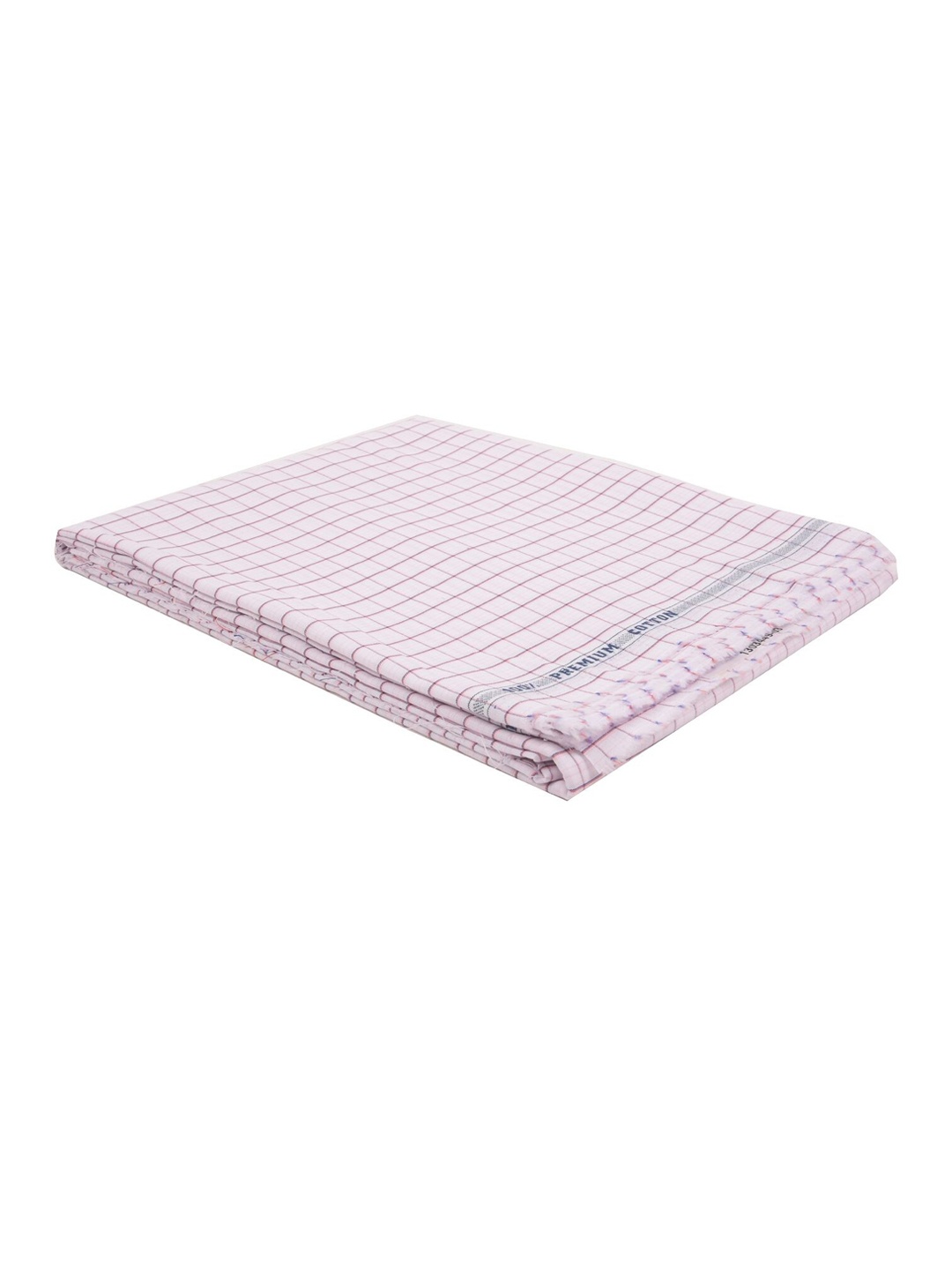 

Raymond Men White & Purple Checked Unstitched Shirt Fabric With Gift Packing Box