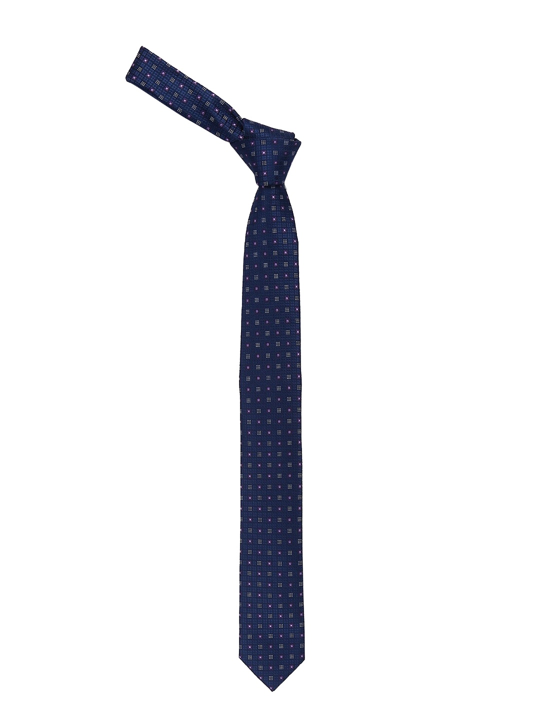 

Arrow Men Navy-Blue Geometric Print Skinny Tie