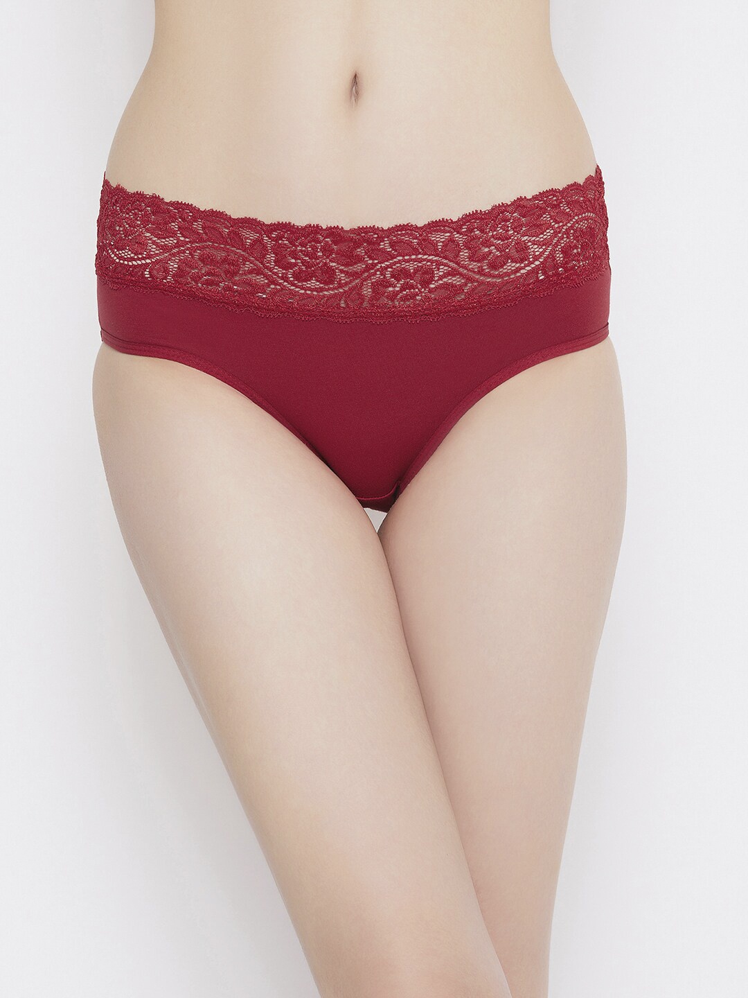 

Clovia Women Red Solid Hipster Briefs PN0795P04