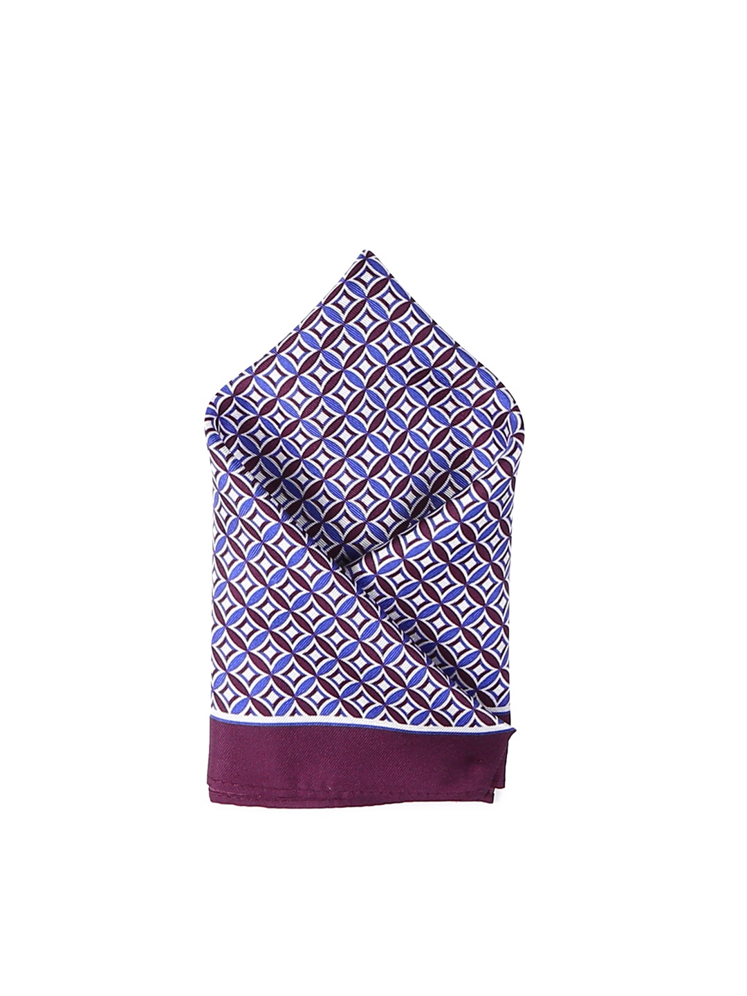 

Arrow Men Blue and Maroon Printed Silk Pocket Square