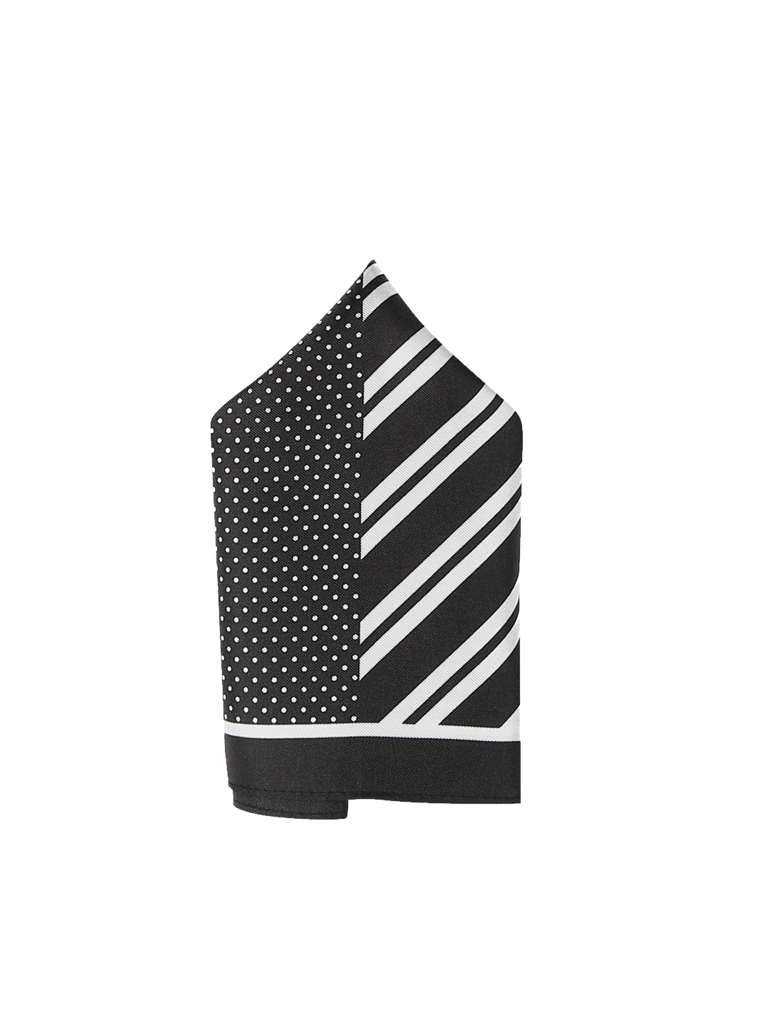 

Arrow Men Black & White Printed Silk Pocket Square