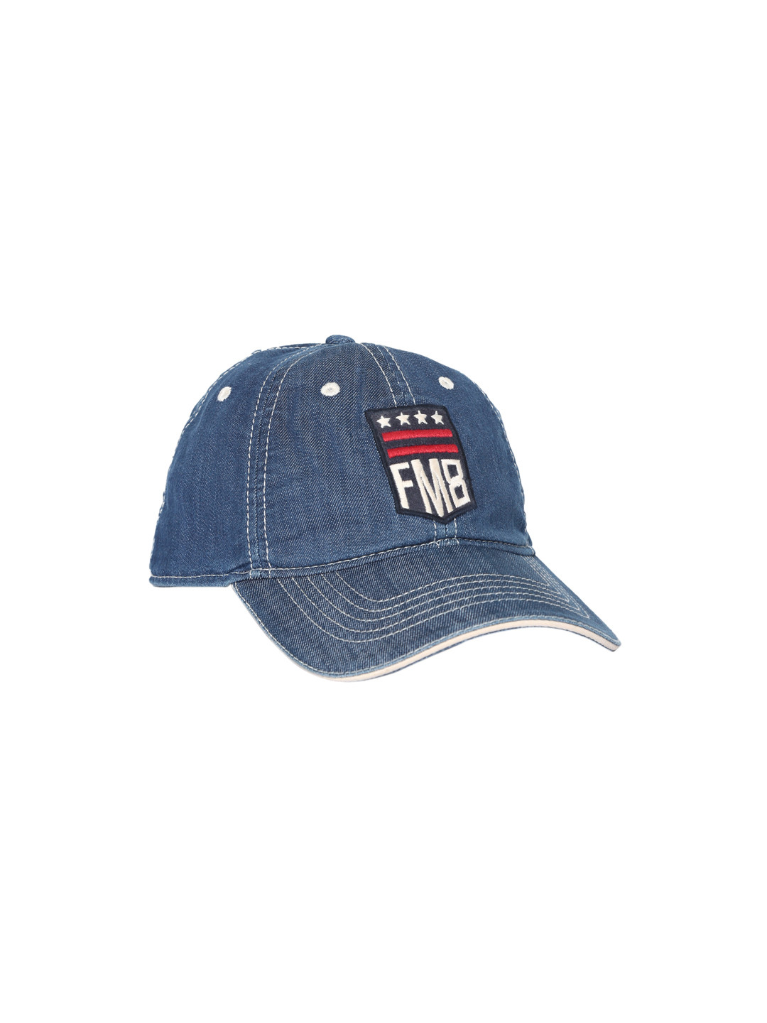 

Flying Machine Men Blue Appliqued Chambray Baseball Cap