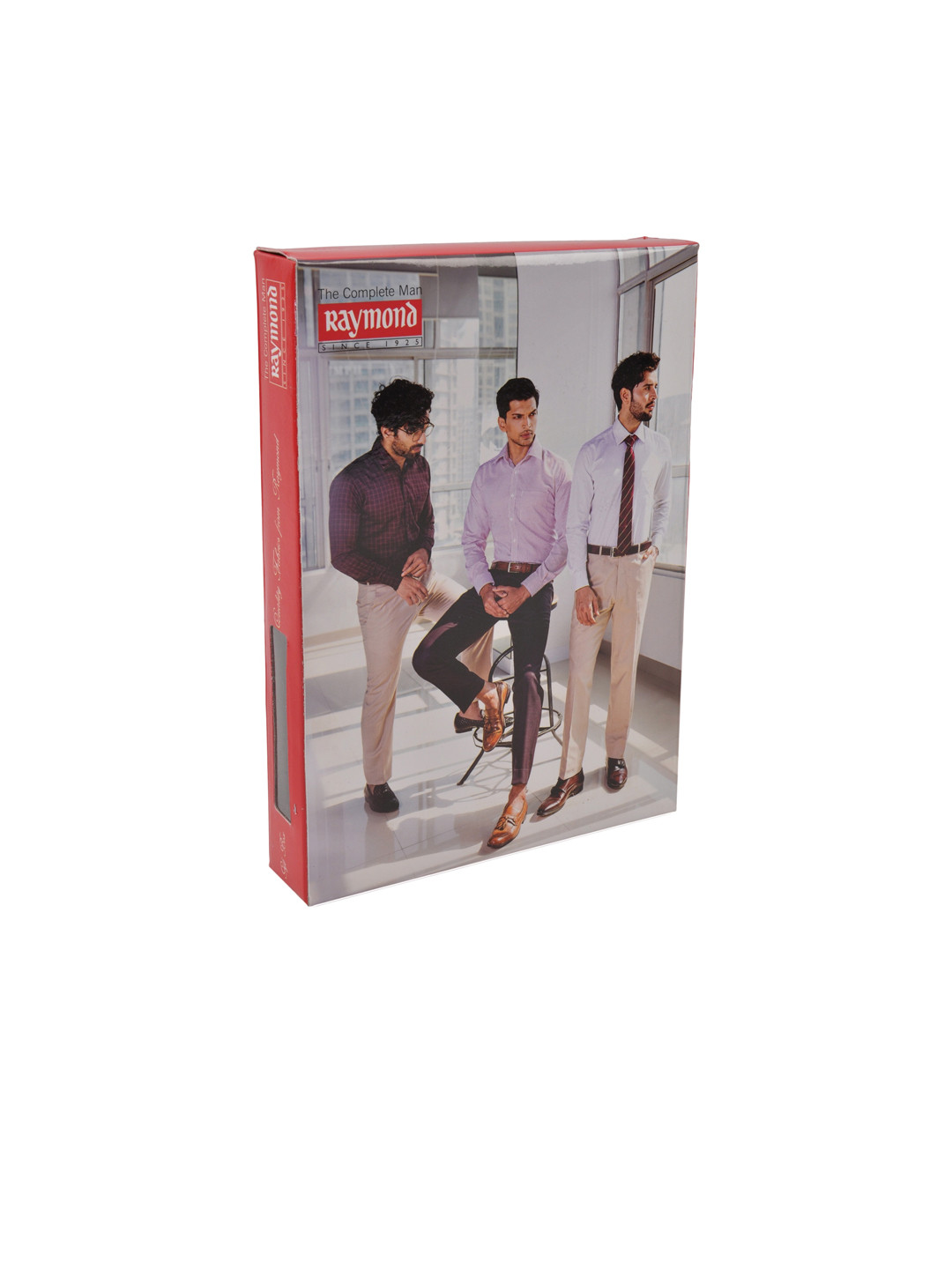 

Raymond Men White & Grey Checked Shirt Clothing Fabric With Gift Packing Box