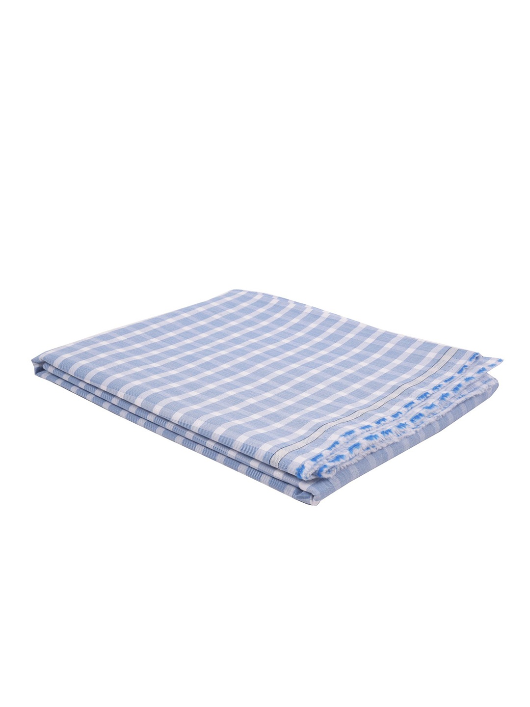 

Raymond Men Blue & White Checked Unstitched Shirt Fabric With Gift Packing Box