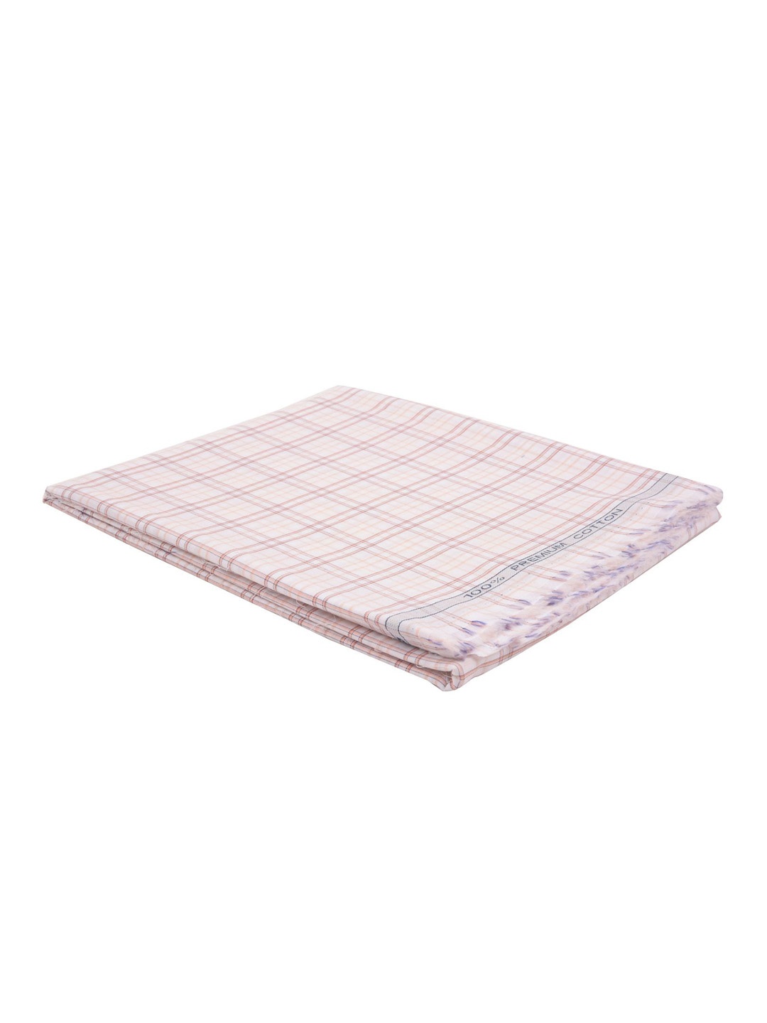 

Raymond Men Beige & White Checked Unstitched Shirt Fabric With Gift Packing Box