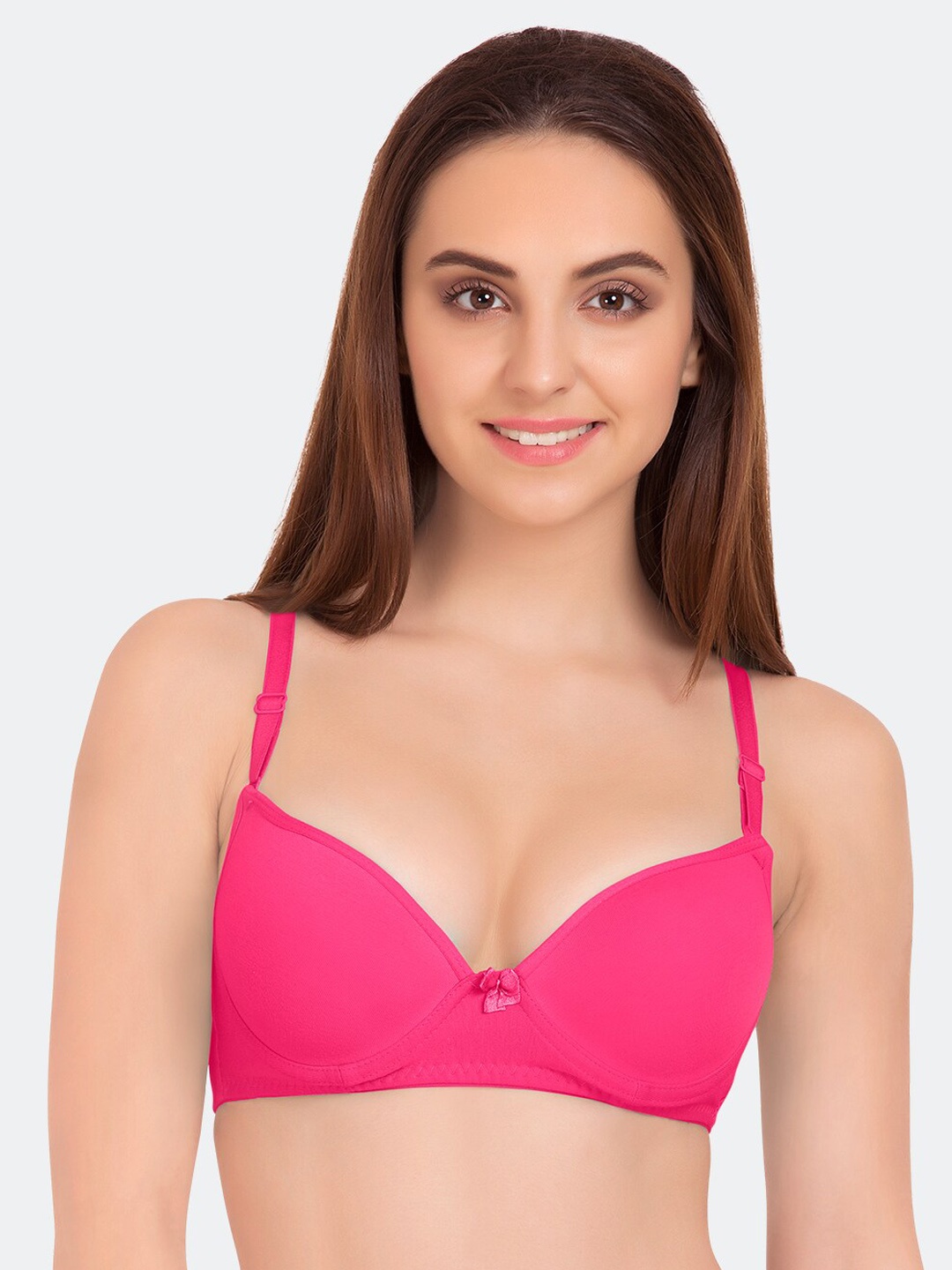

Tweens Women Pink Solid Underwired Padded Push-Up Bra TW-91704-DPK-34C