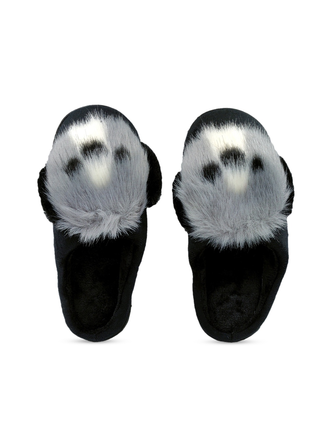

Pampy Angel Women Black & Grey Winter Fur Sliders