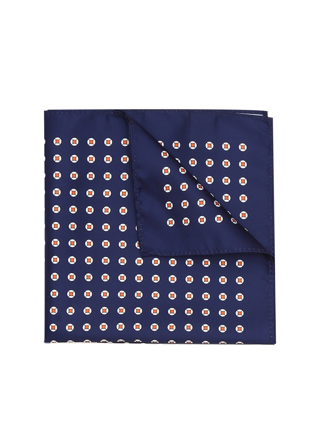 

Arrow Men Navy Blue & White Printed Pocket Square
