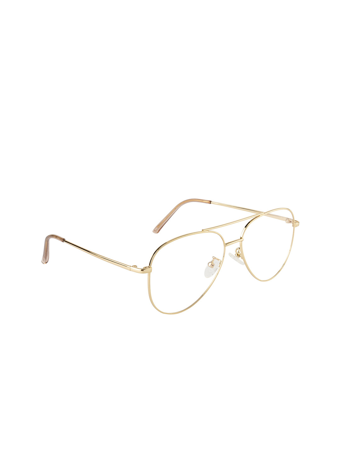 

Clark N Palmer Unisex Gold-Toned Solid Full Rim Aviator Frames CNP-3156-C5
