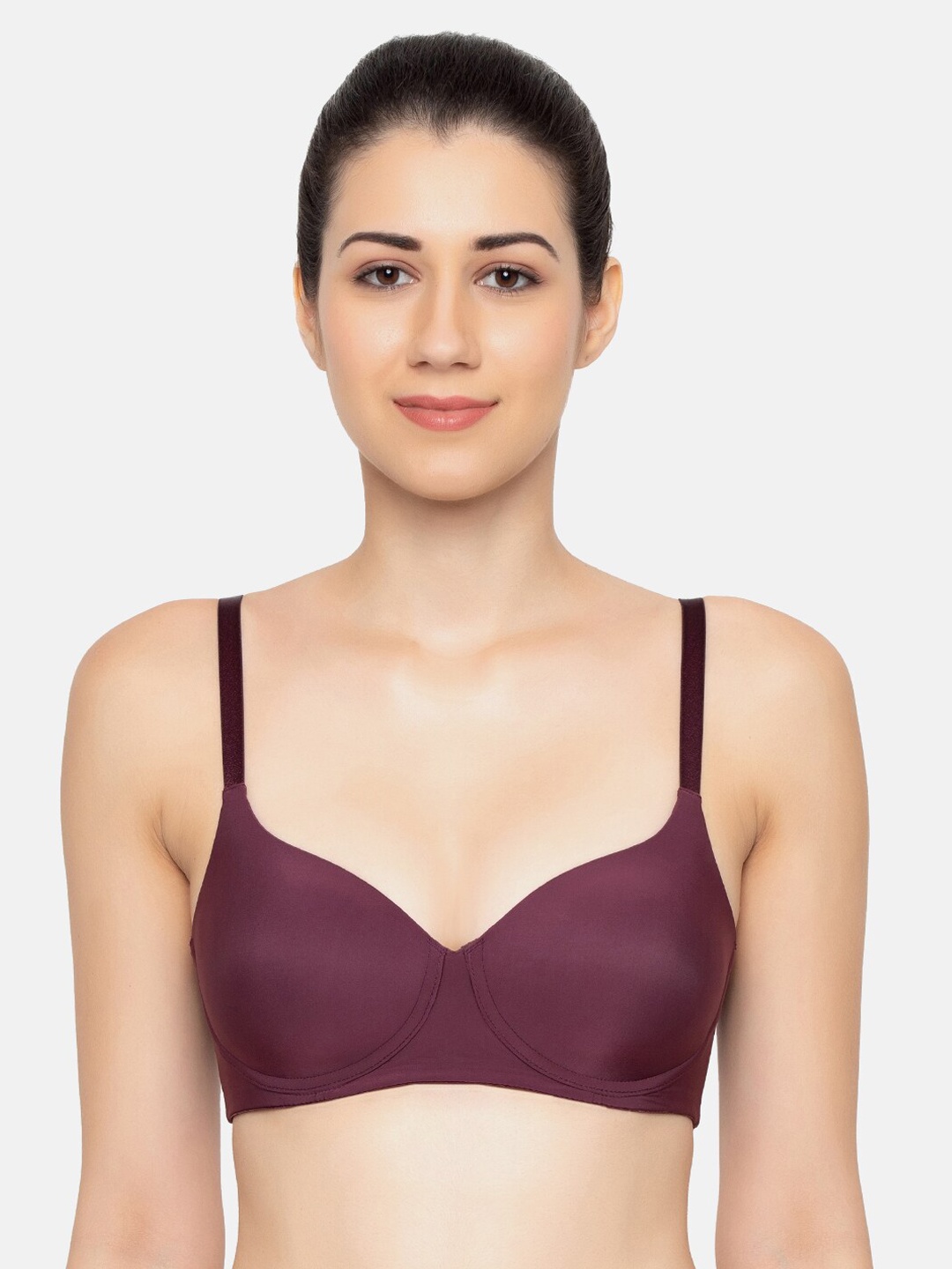 

Triumph T-Shirt Bra 60 Invisible Padded Wireless Body Make-Up Series Seamless Everyday Bra, Maroon