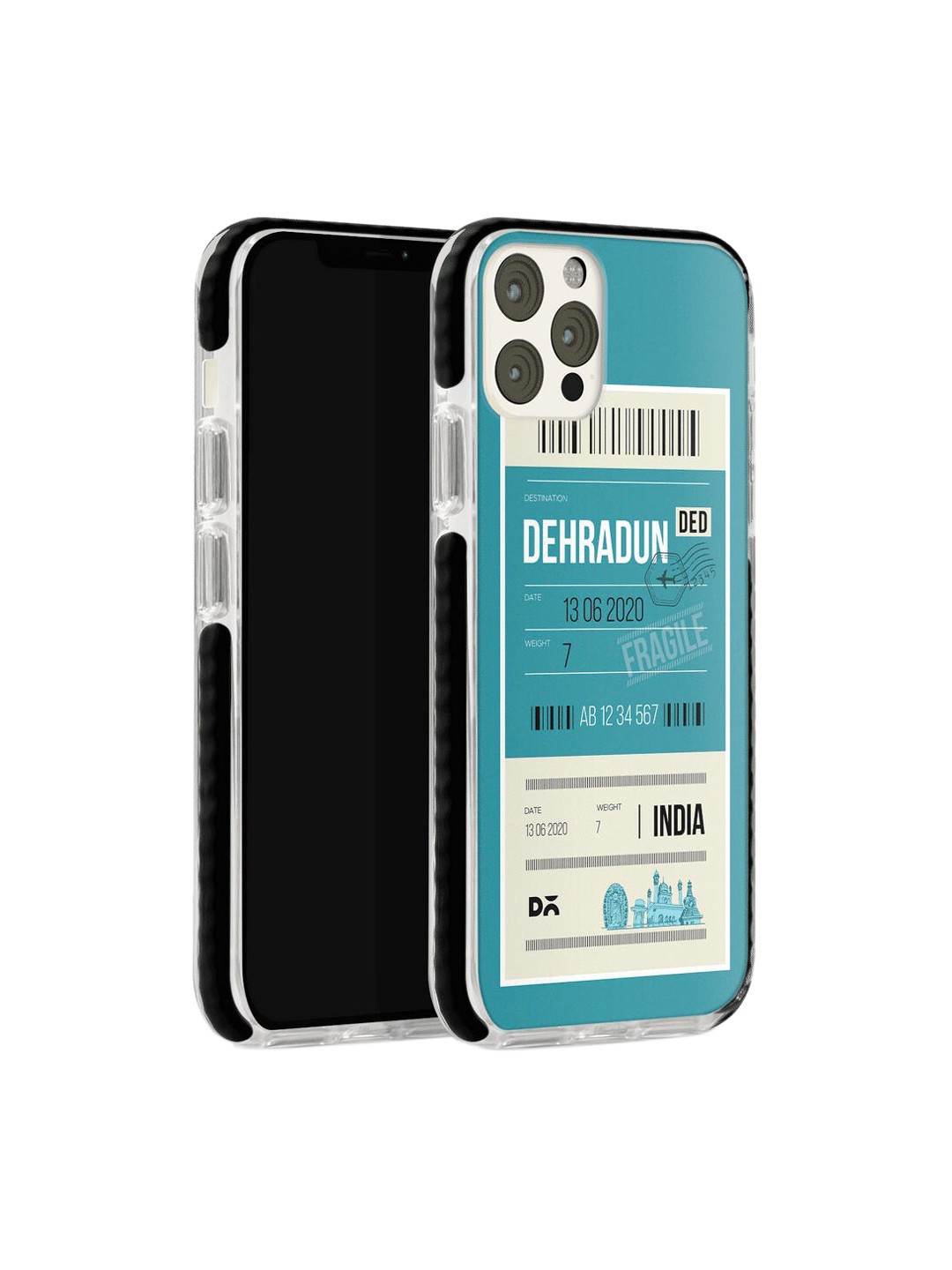 

DailyObjects Teal Blue & White Dehradun City Tag Stride iPhone 12 Pro Max Case Cover