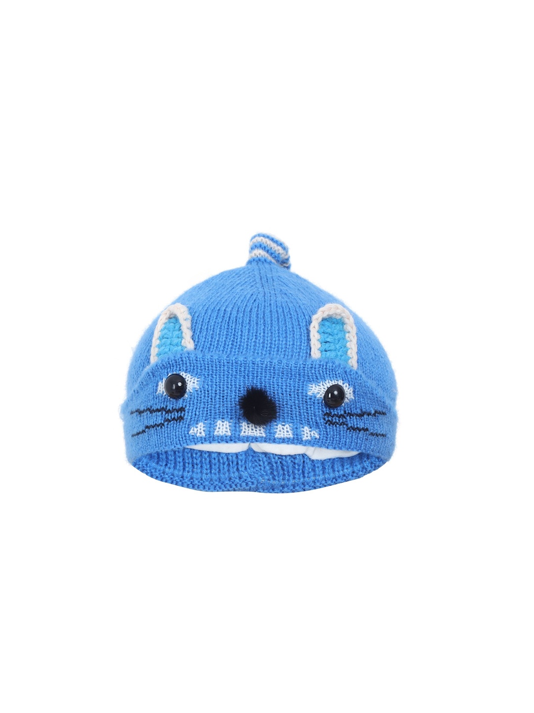 FabSeasons Boys Blue Self Design Beanie