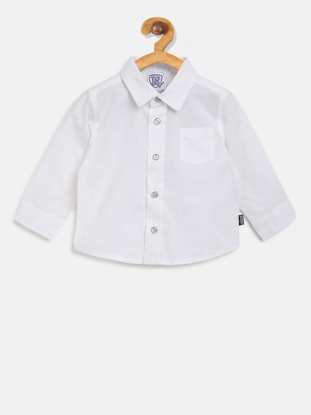

Chicco Boys White Regular Fit Solid Casual Shirt