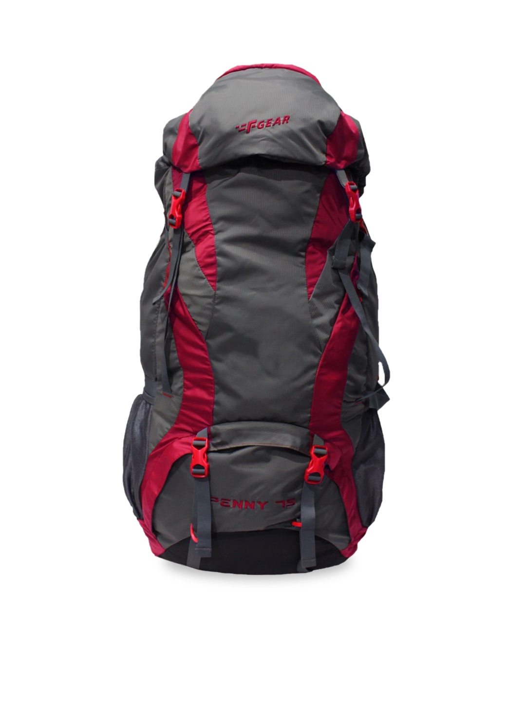 

F Gear Unisex Grey & Red Colourblocked Large 75 L Rucksack