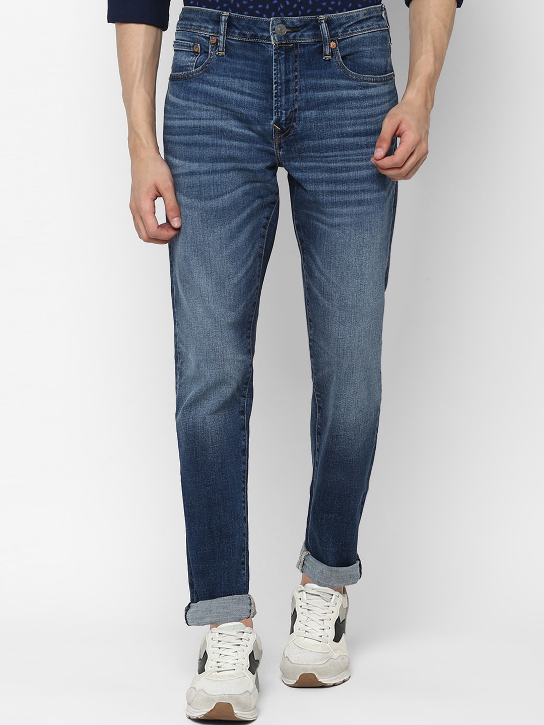 

AMERICAN EAGLE OUTFITTERS Men Blue Slim Fit Mid-Rise Clean Look Stretchable Jeans
