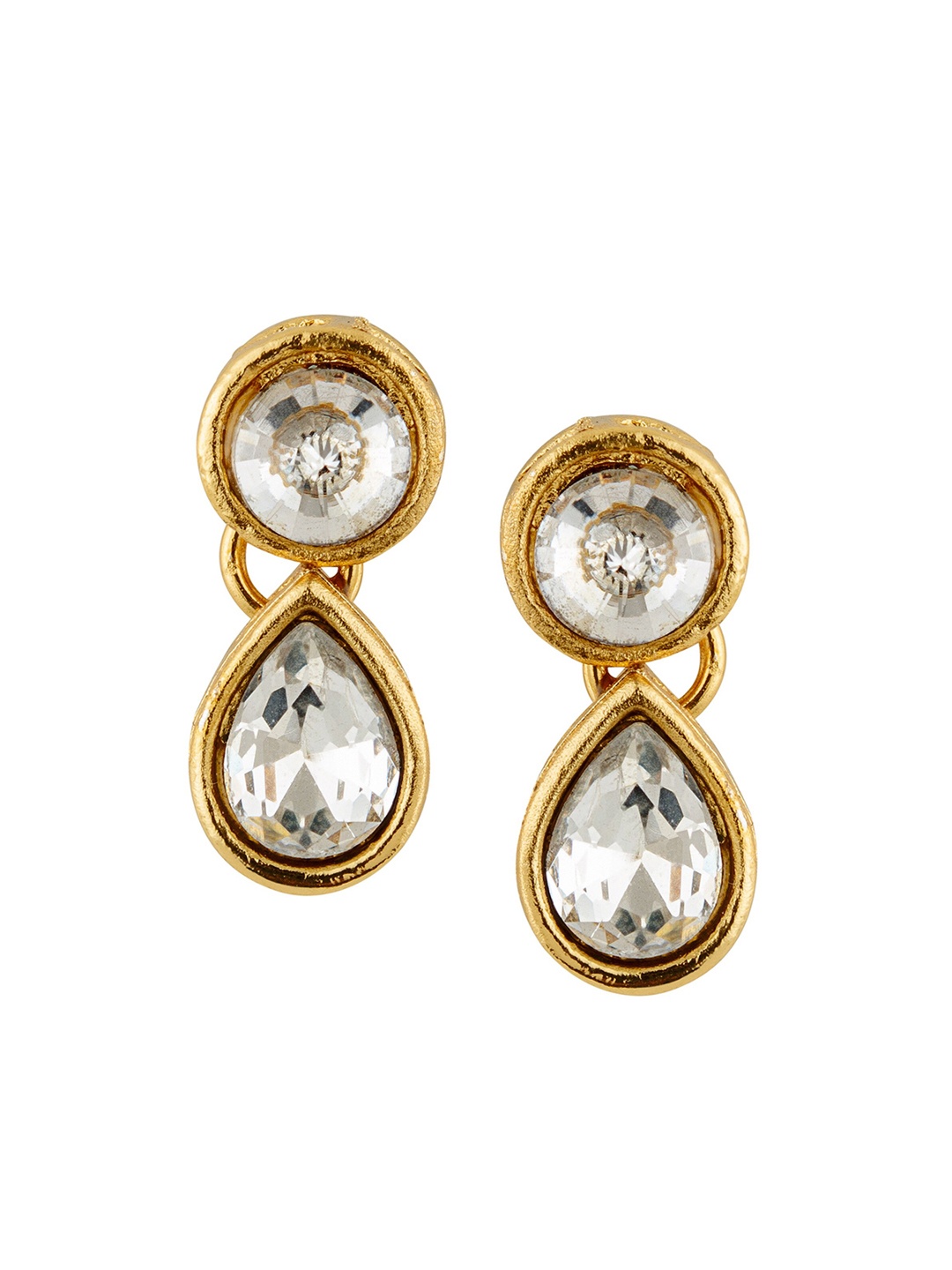 

E2O Gold-Plated & White Contemporary Studs