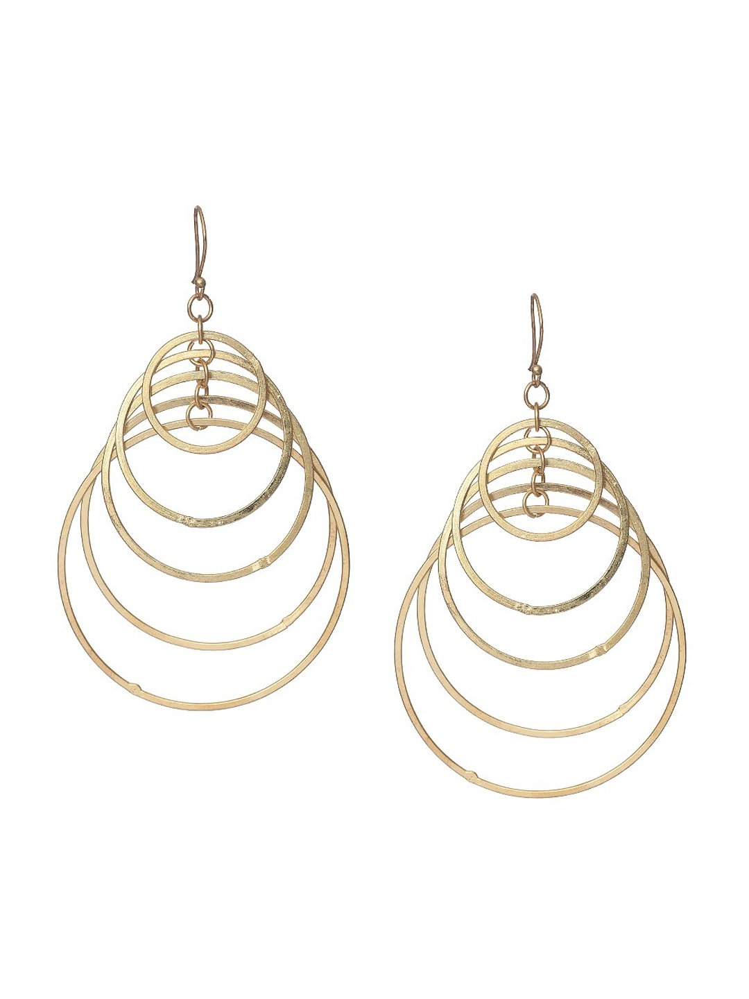 

Bodh Design Gold-Toned Contemporary Drop Earrings