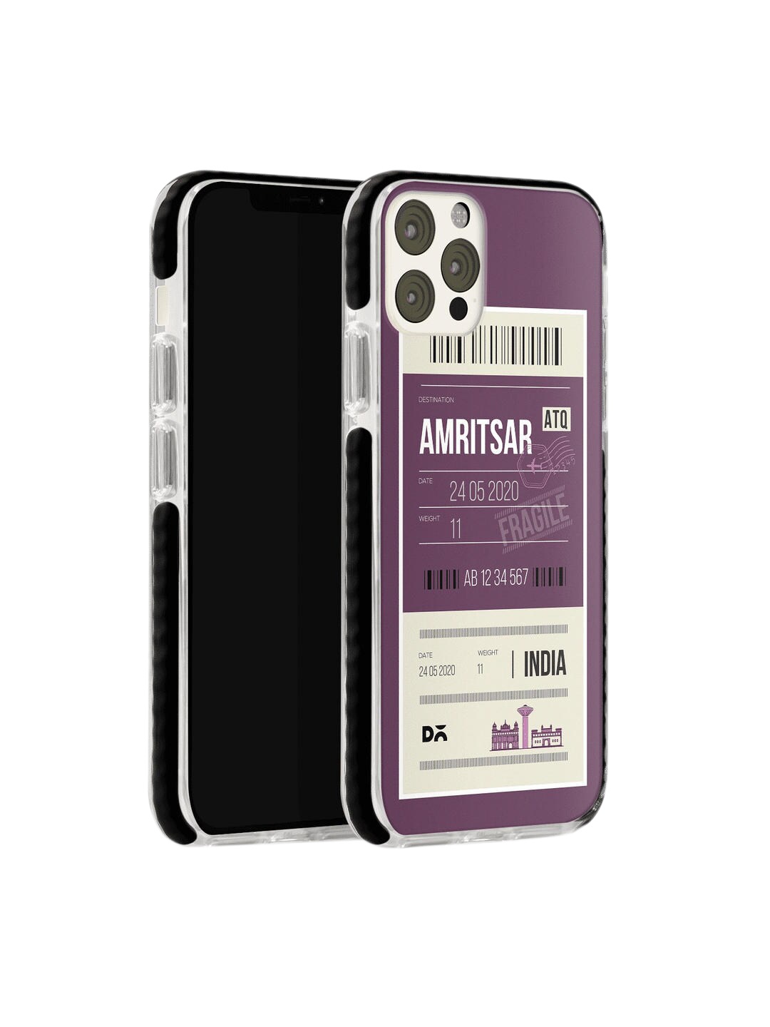 

DailyObjects Purple & White Amritsar City Tag iPhone 12 Pro Max Stride Case Cover