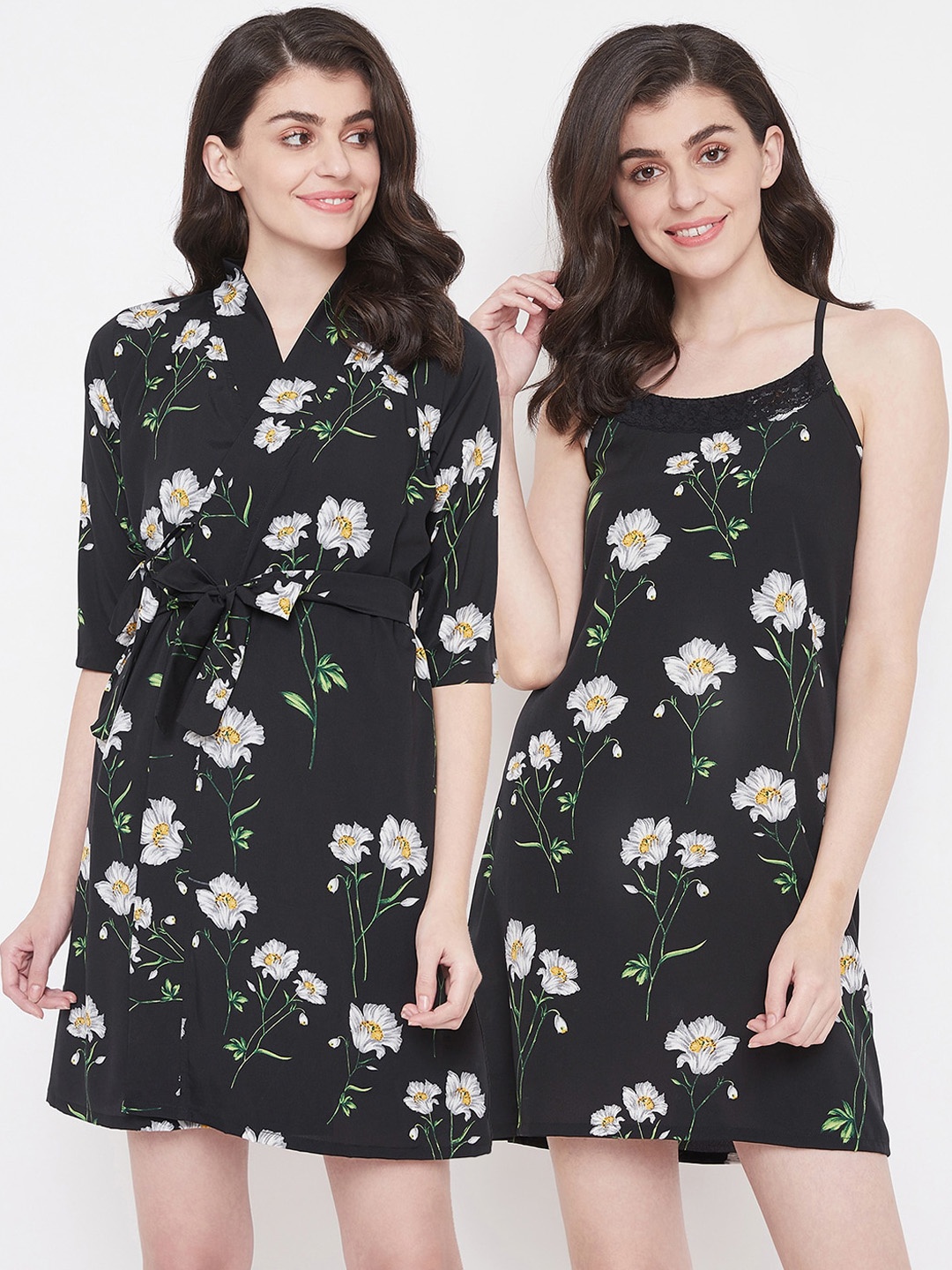 

Clovia Black Printed Baby Doll