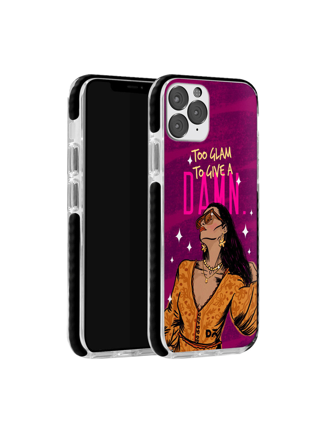 

DailyObjects Purple & Brown Glam No Damn Stride iPhone 11 Pro Back Cover