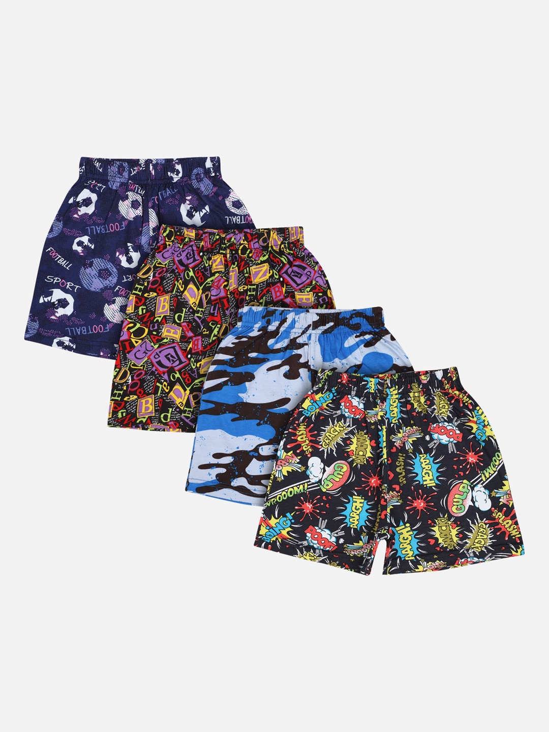 

Bodycare Kids Pack Of 4 Boys Boxer Style Shorts, Blue