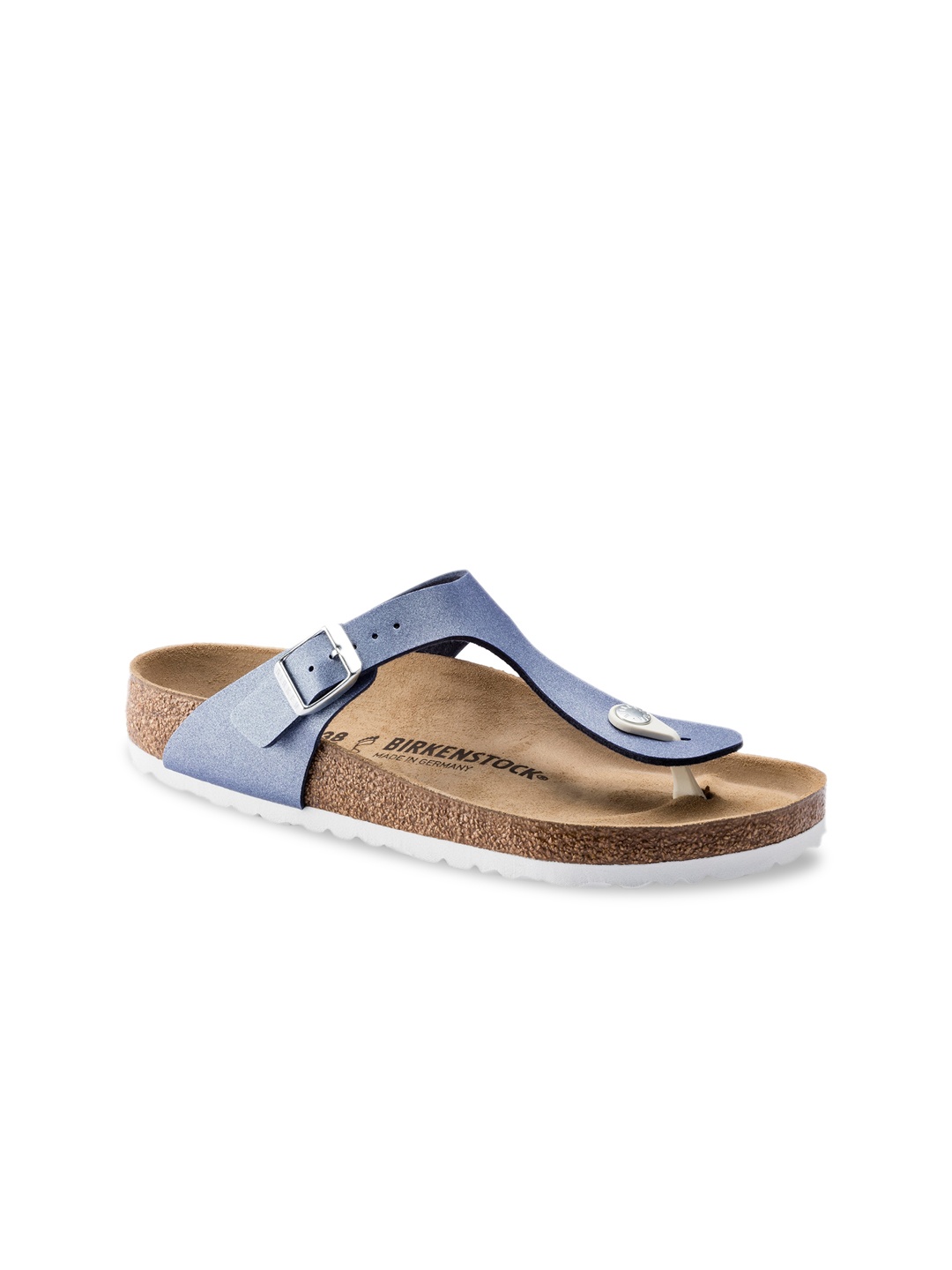 

Birkenstock Women Blue Solid Gizeh Regular Width Flats