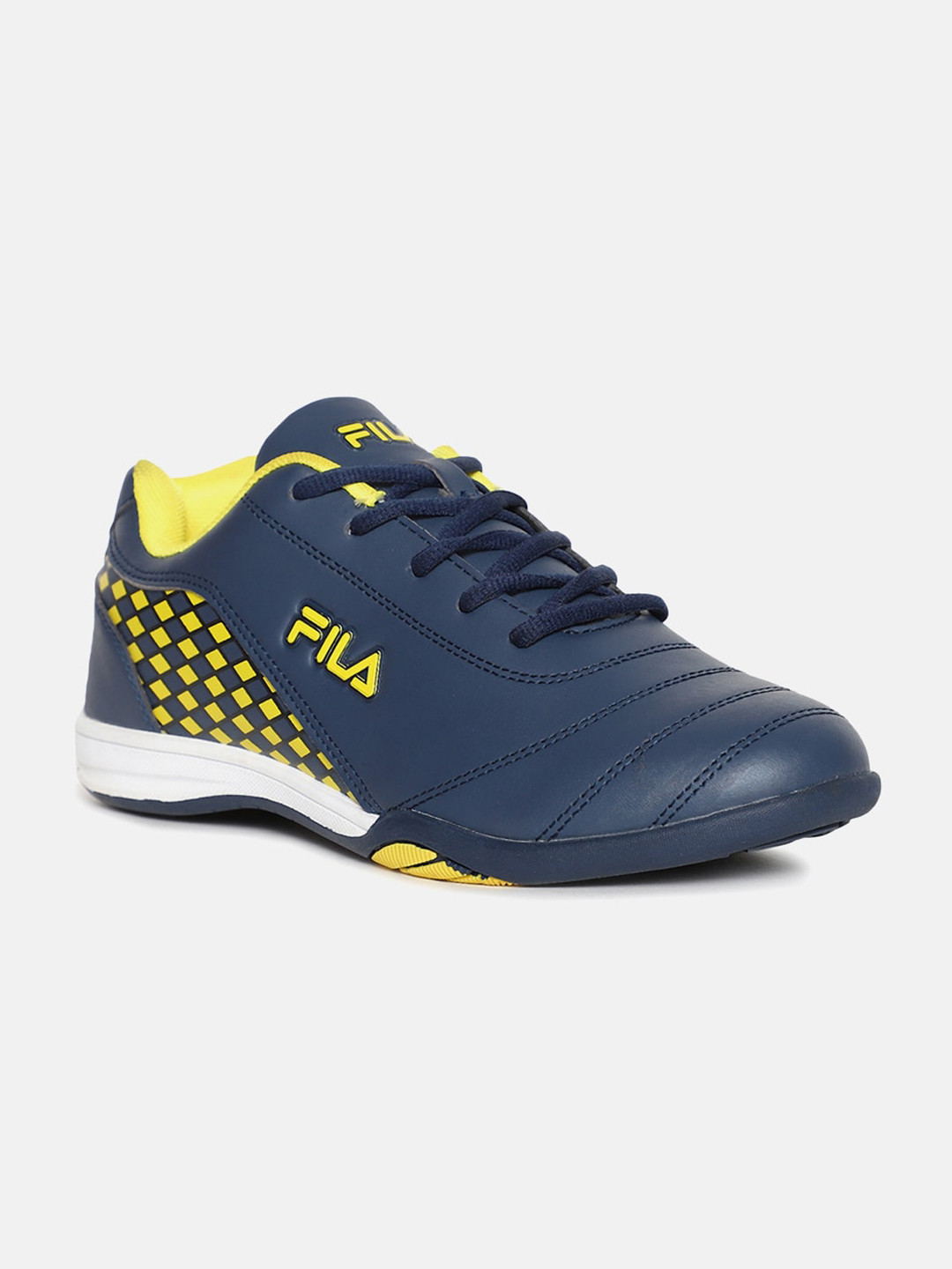 

FILA Men Blue & Yellow Printed Sneakers