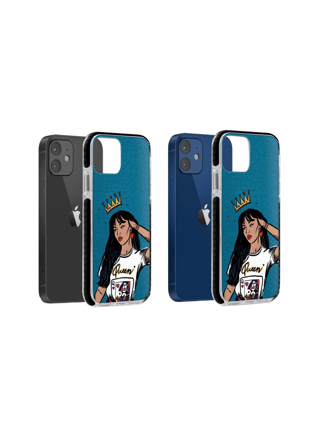 

DailyObjects Blue & Black Queen Babe Stride iPhone 12 Mini Back Case