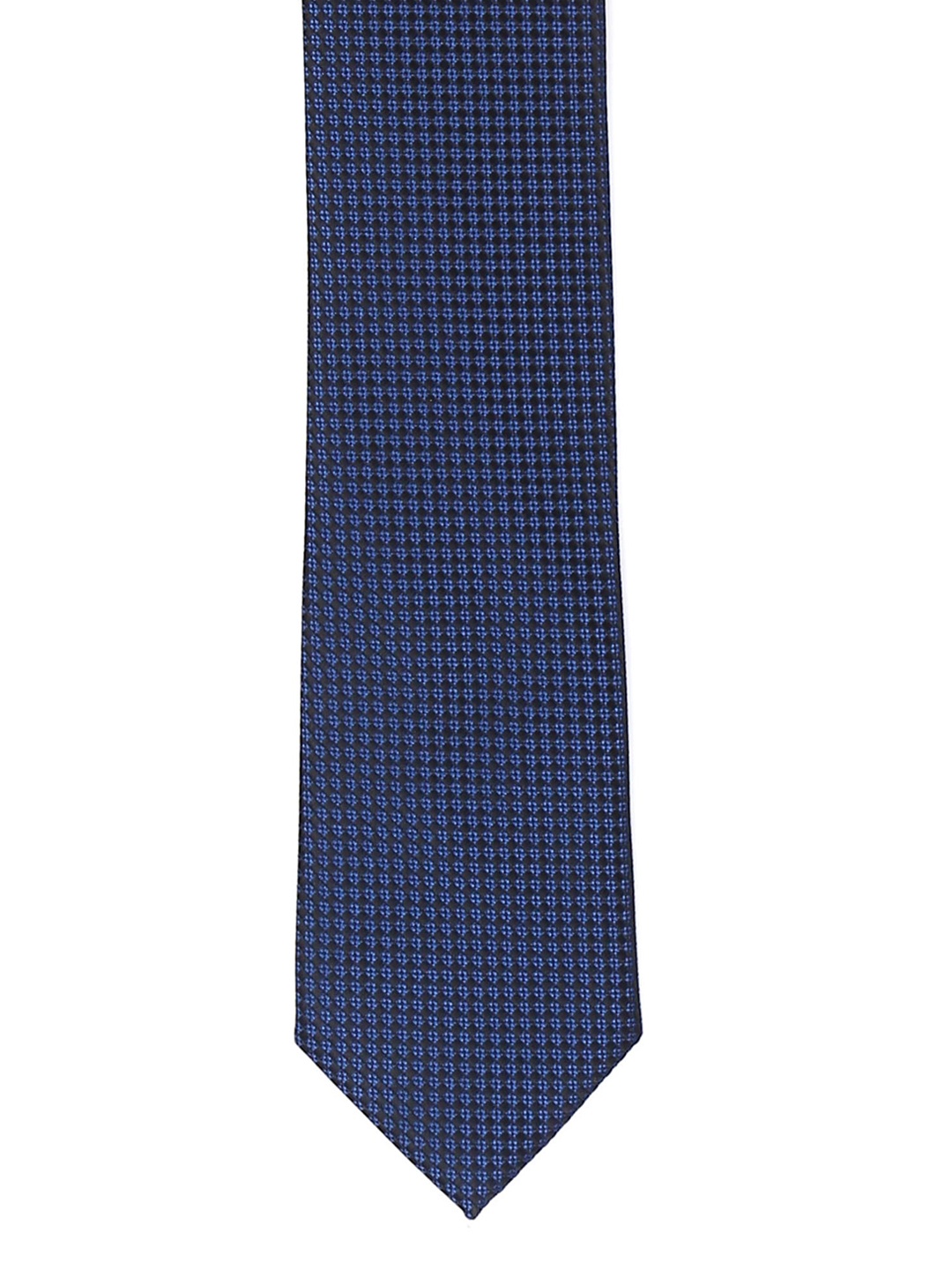 

Arrow Men Blue & Black Woven Design Broad Tie