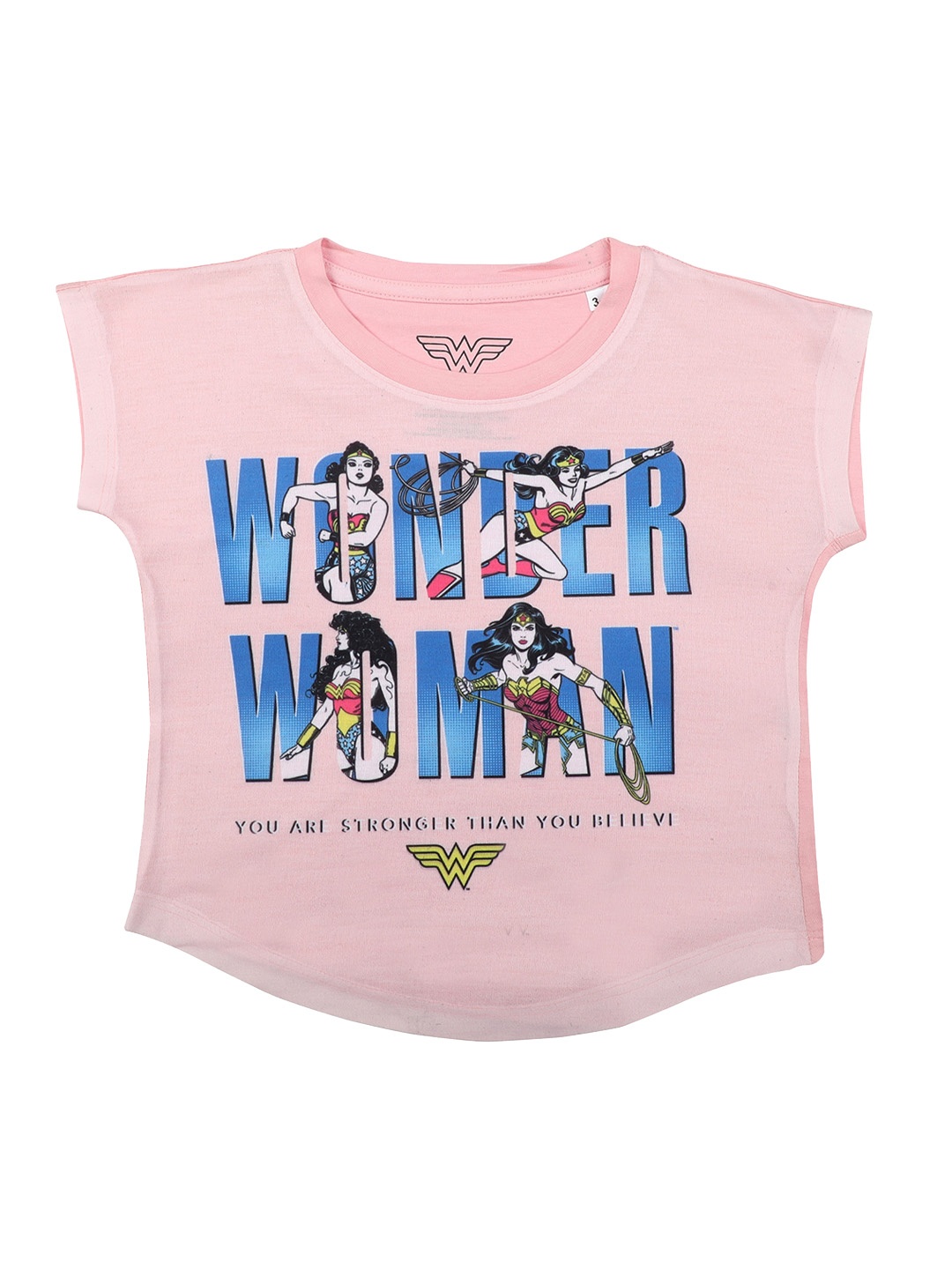 

Wonder Woman Girls Pink Printed Top
