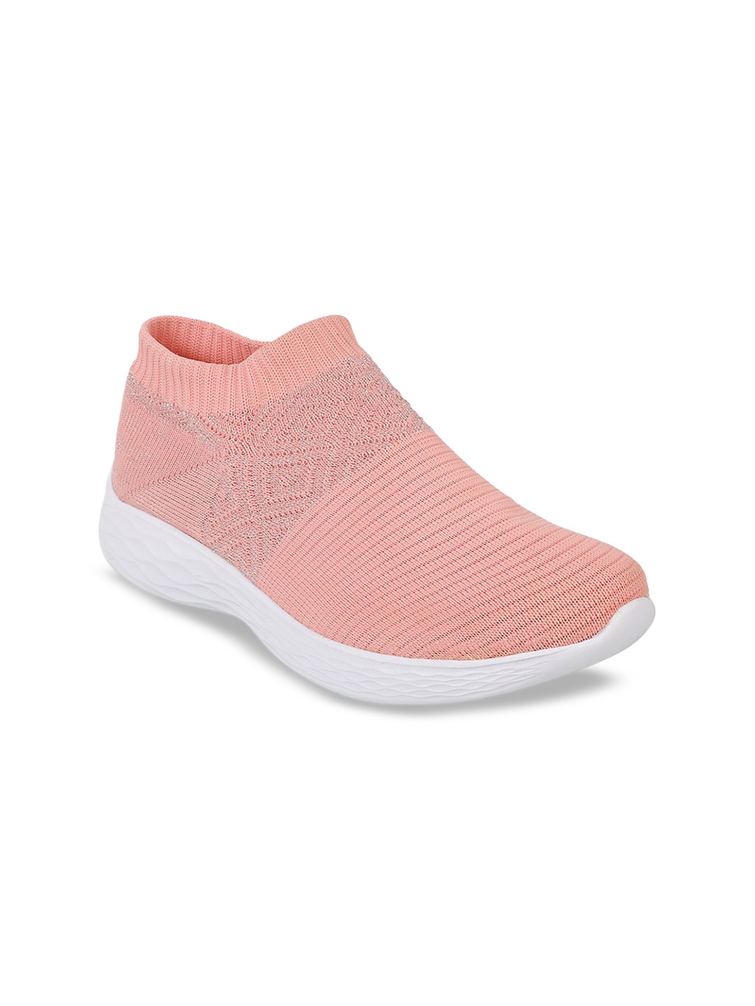 

Metro Women Peach-Coloured Slip-On Sneakers