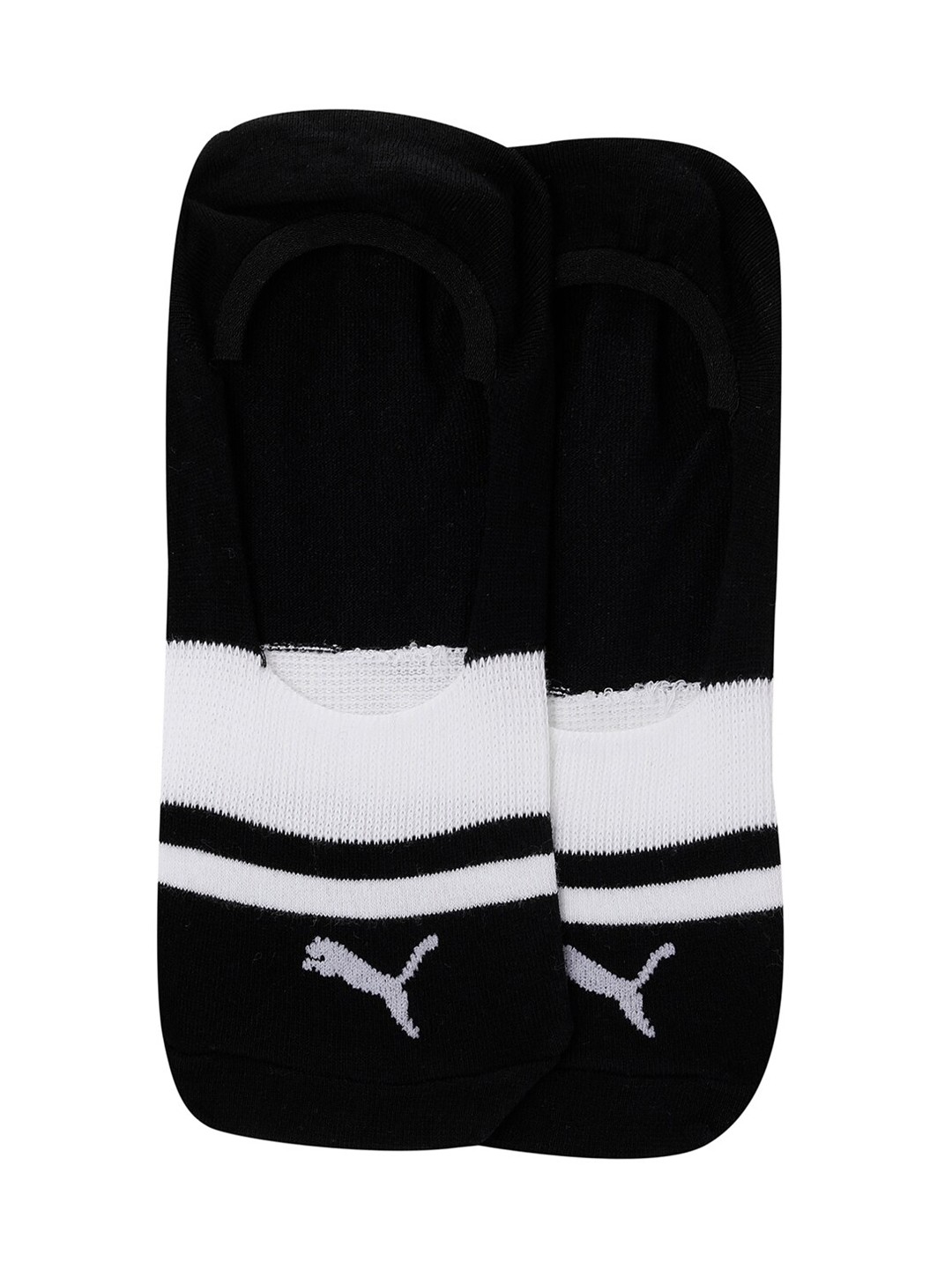 

Puma Unisex Black & White Striped Shoeliners